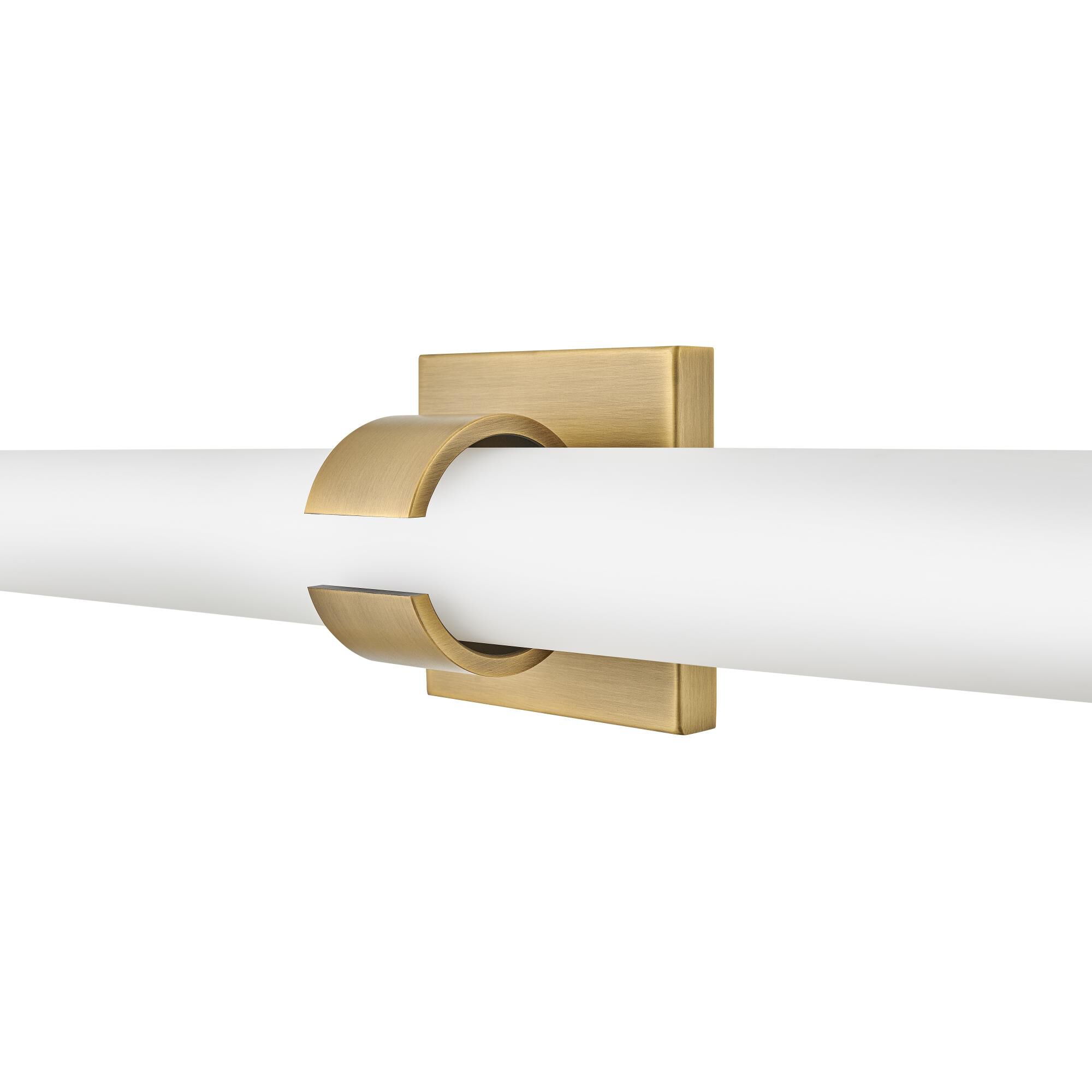 Shown in Lacquered Brass finish and Etched White glass