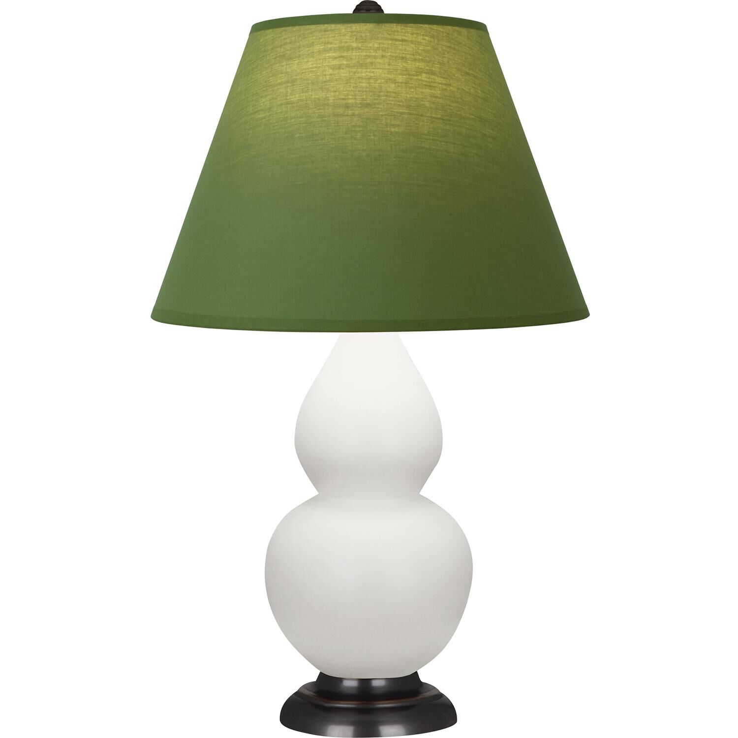 Shown in Matte Lily finish and Tea Green and Taupe shade and Deep Patina Bronze accent
