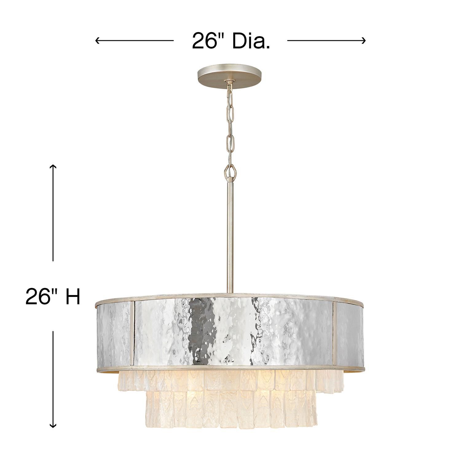 Shown in Champagne Gold finish and Hammered Stainless Steel shade