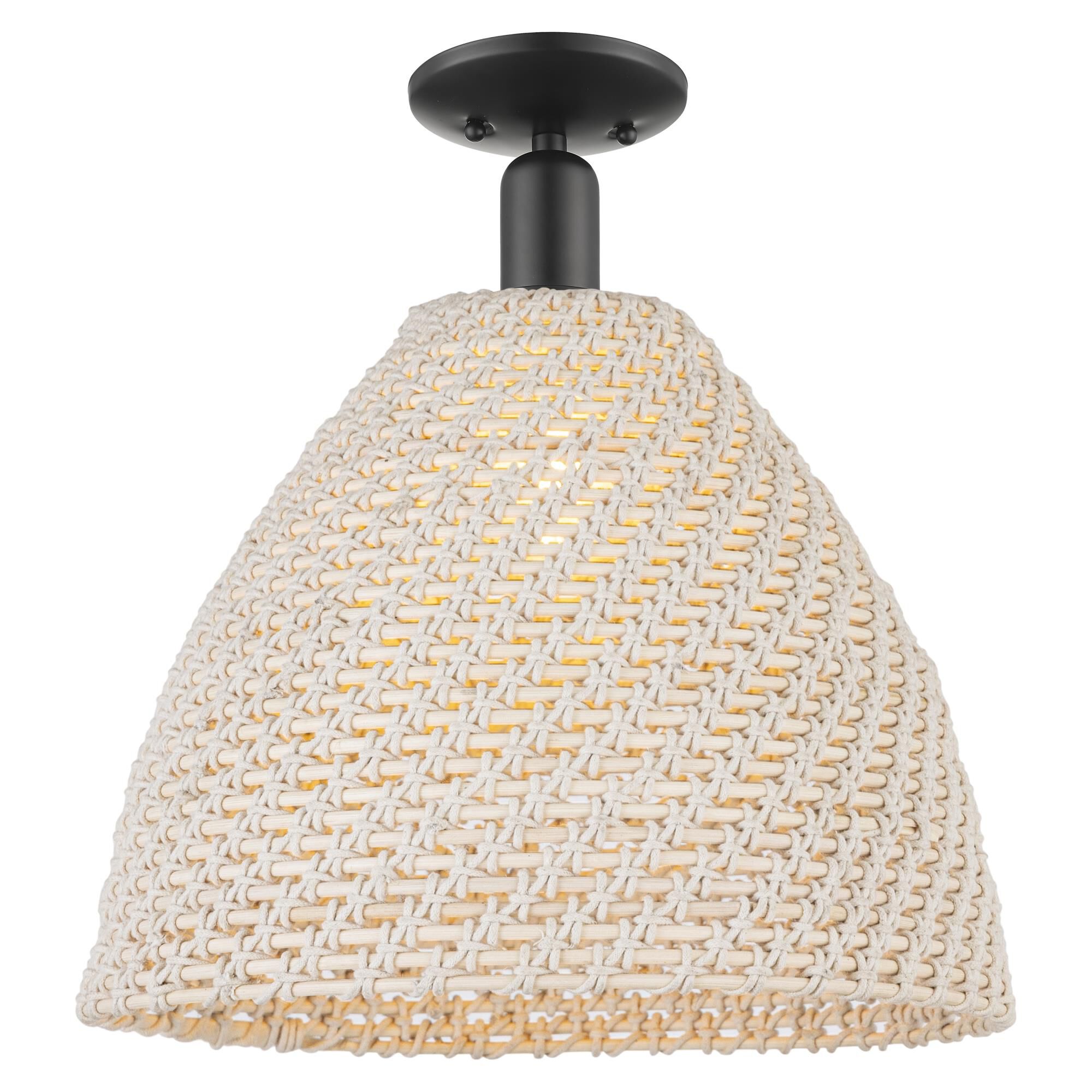Bruno Marashlian Natural Ballston Dome 16 Inch Semi Flush Mount by Innovations Lighting