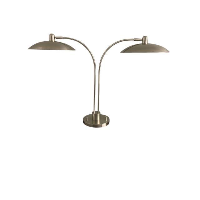Shown in Satin Nickel finish and Metal shade
