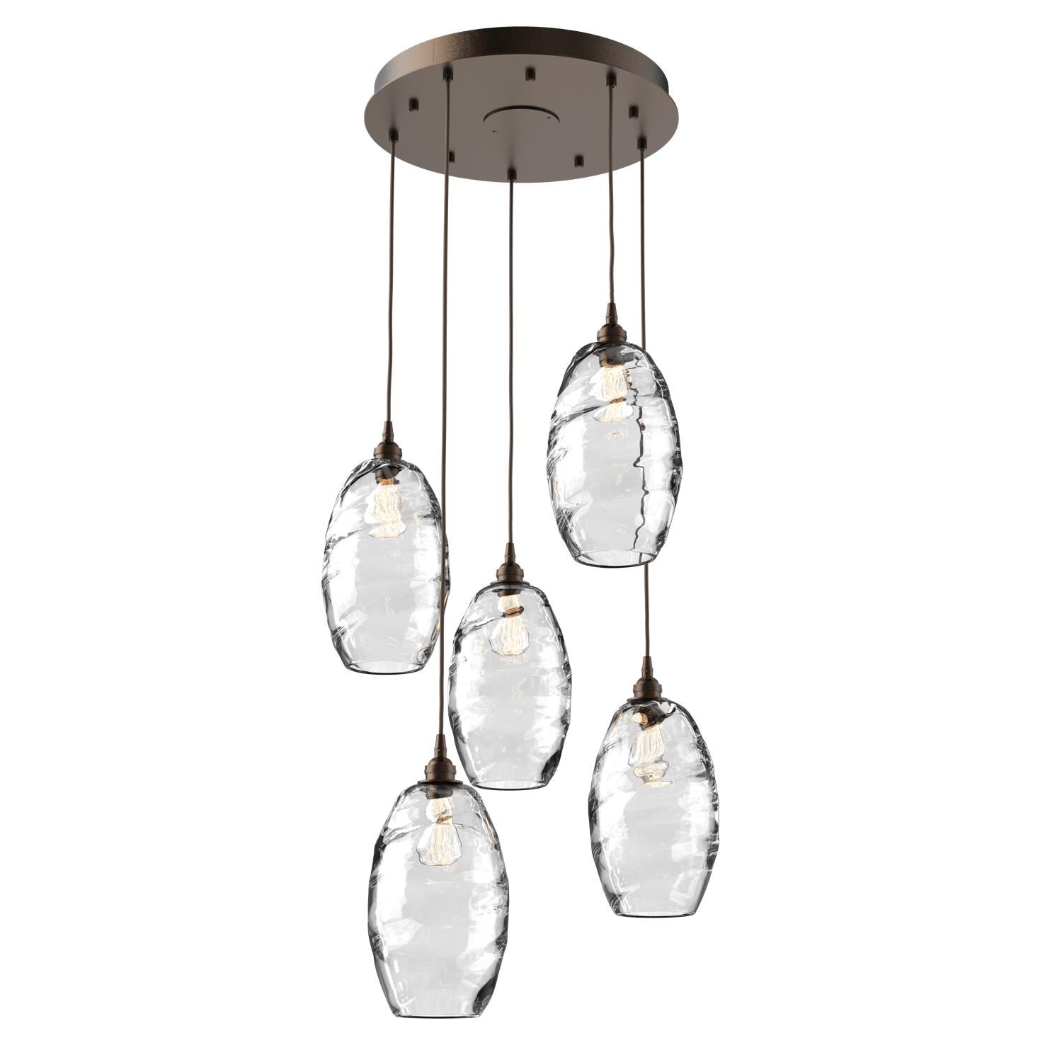Ellisse 20 Inch 5 Light Multi Light Pendant by Hammerton Studio