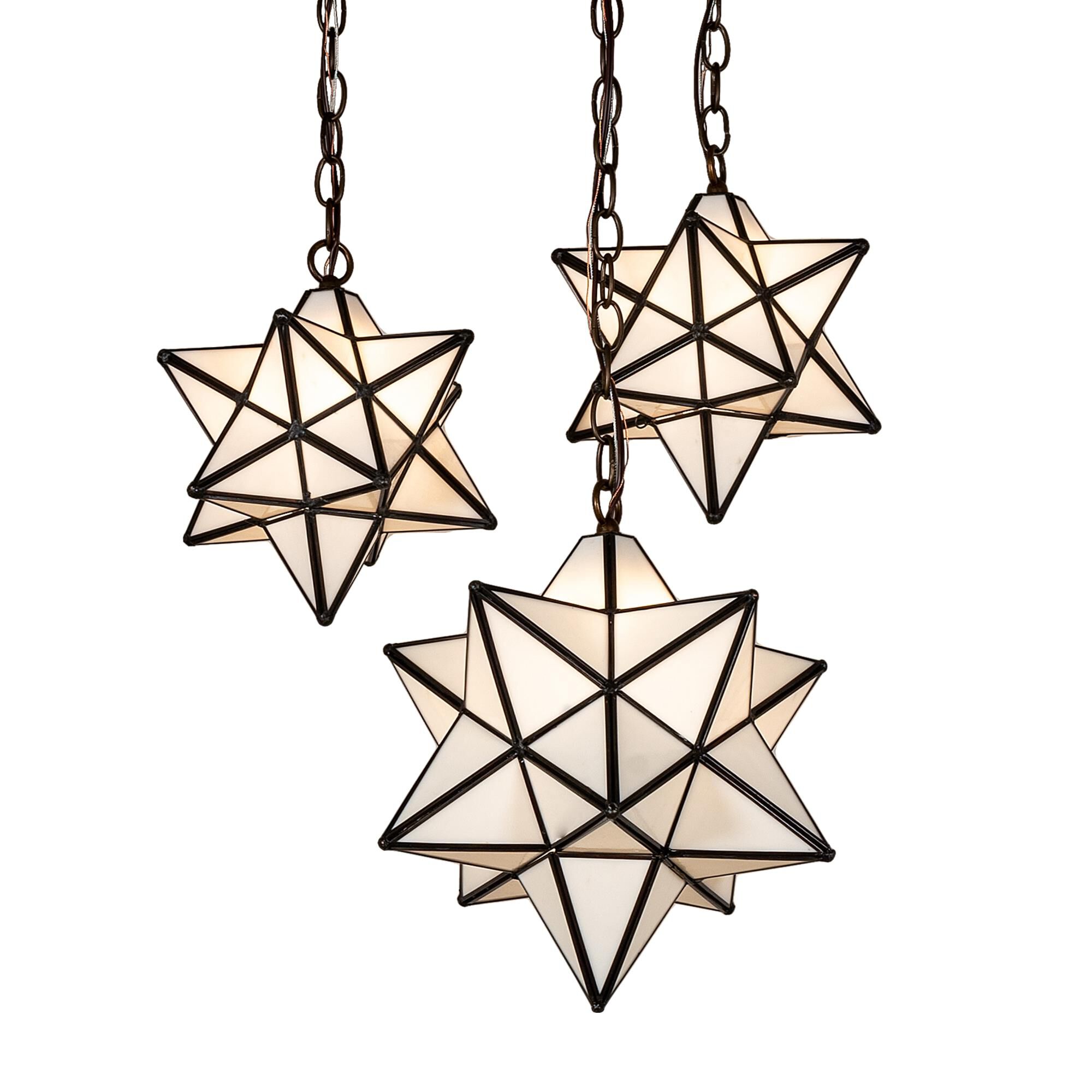 Moravian Star 22 Inch 3 Light Multi Light Pendant by Meyda Lighting