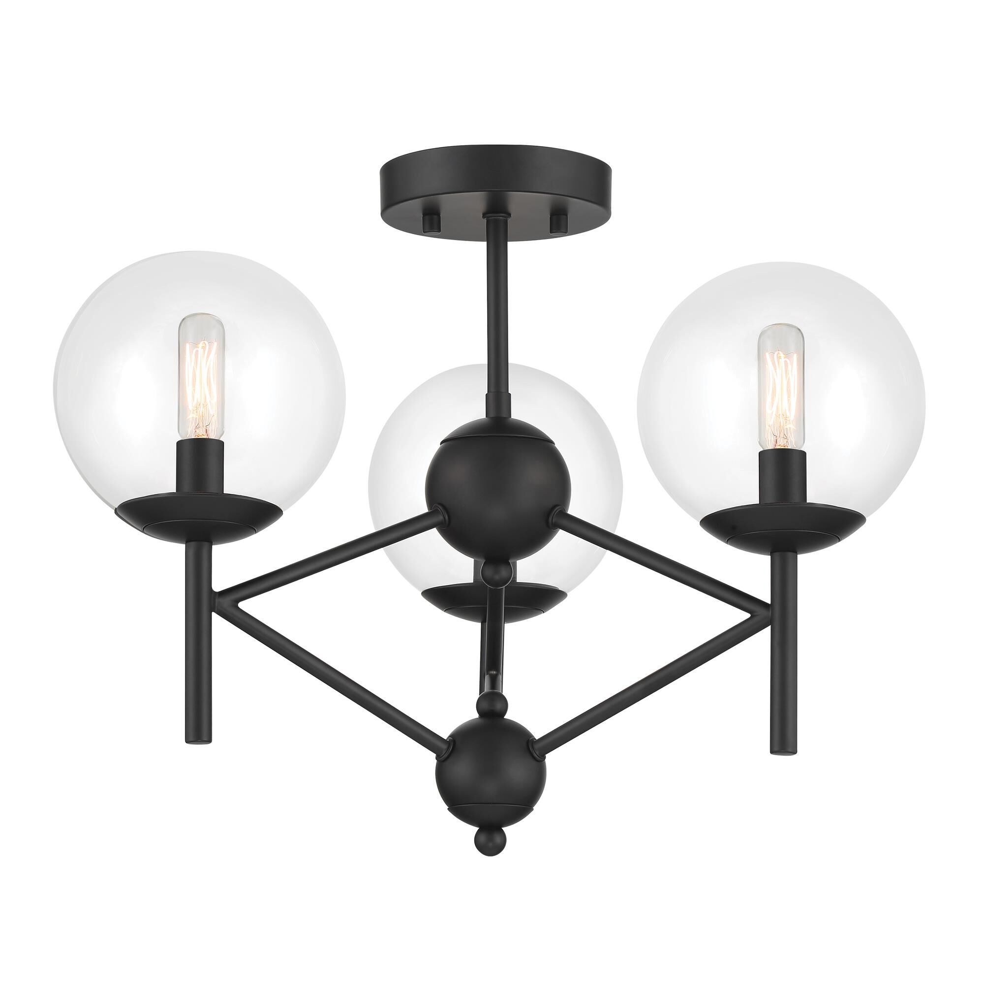 Shown in Coal finish and Clear glass