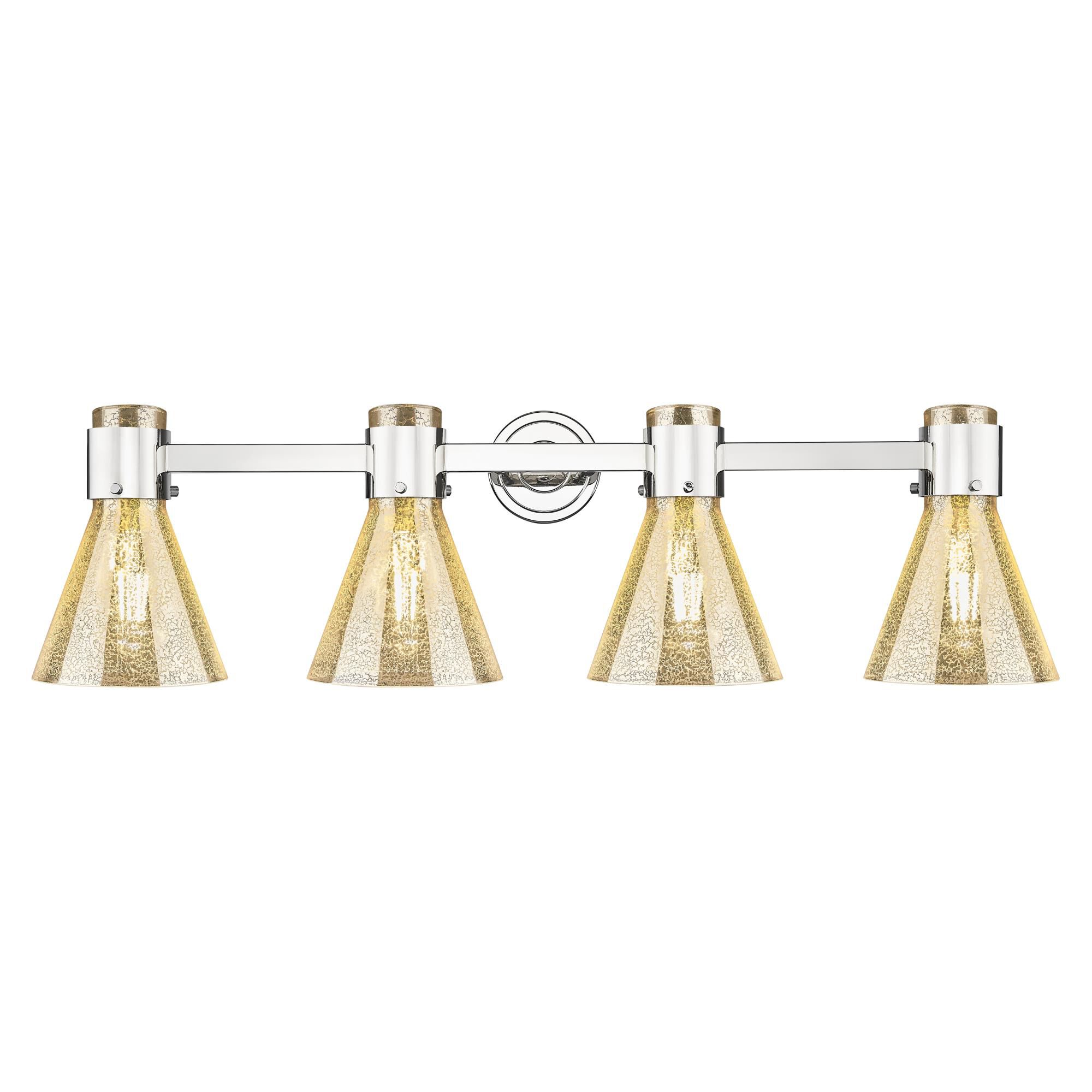 Shown in Polished Nickel finish and Mercury glass