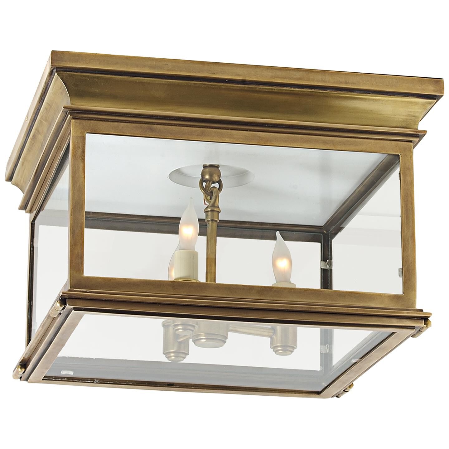 Chapman & Myers Club 13 Inch 3 Light Flush Mount by Visual Comfort Signature Collection