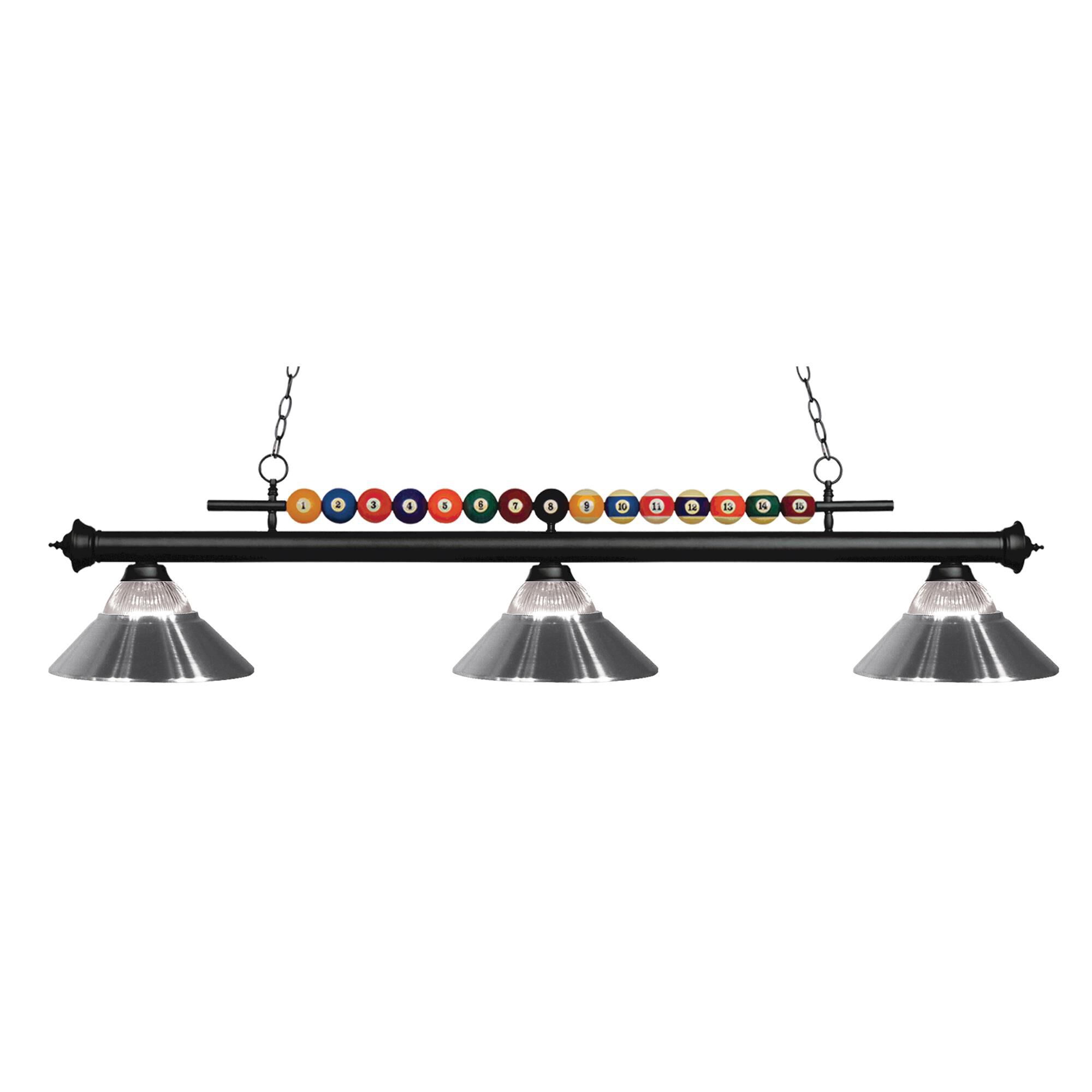 Shown in Matte Black finish and + Steel glass and Glass + Steel shade