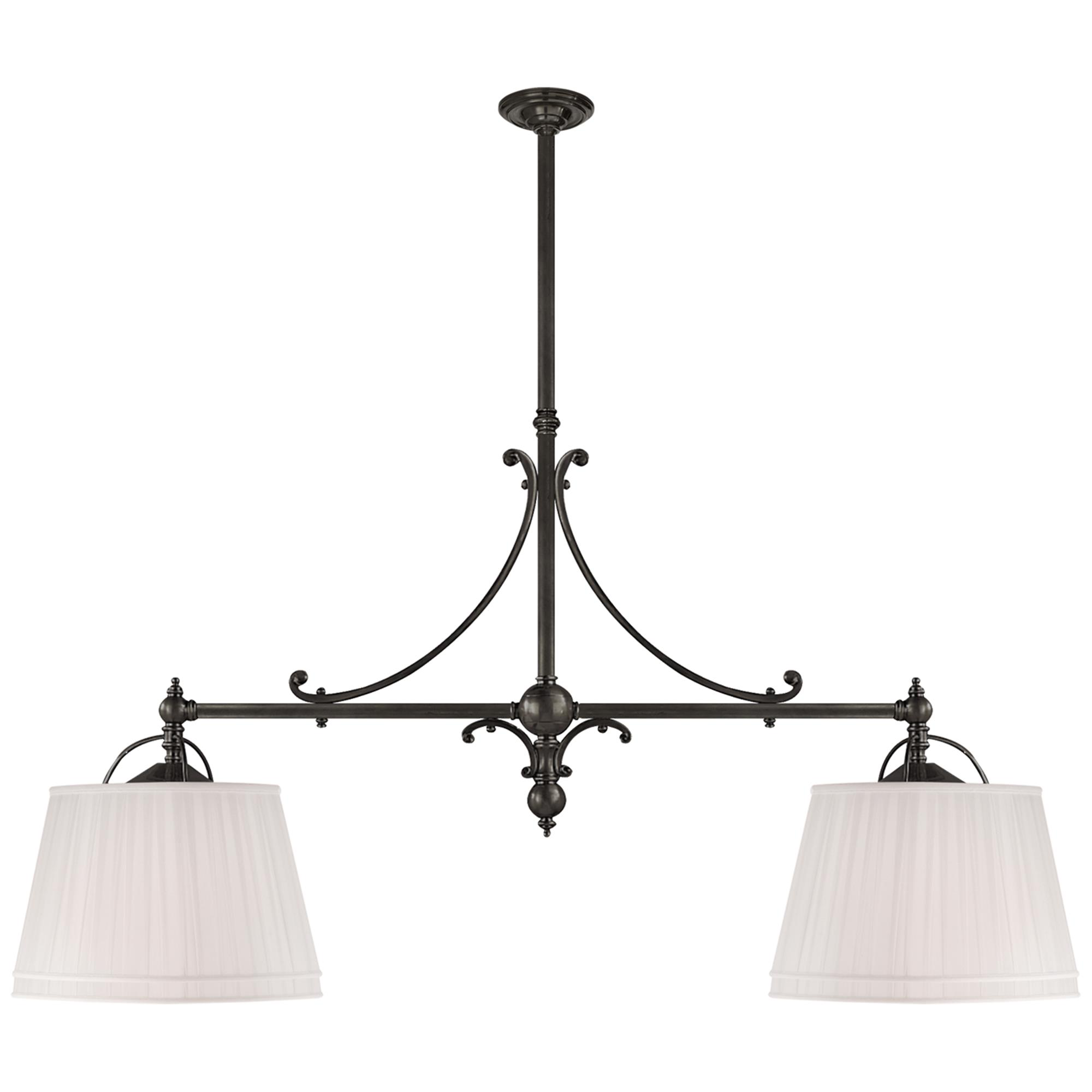 Shown in Bronze finish and Linen shade