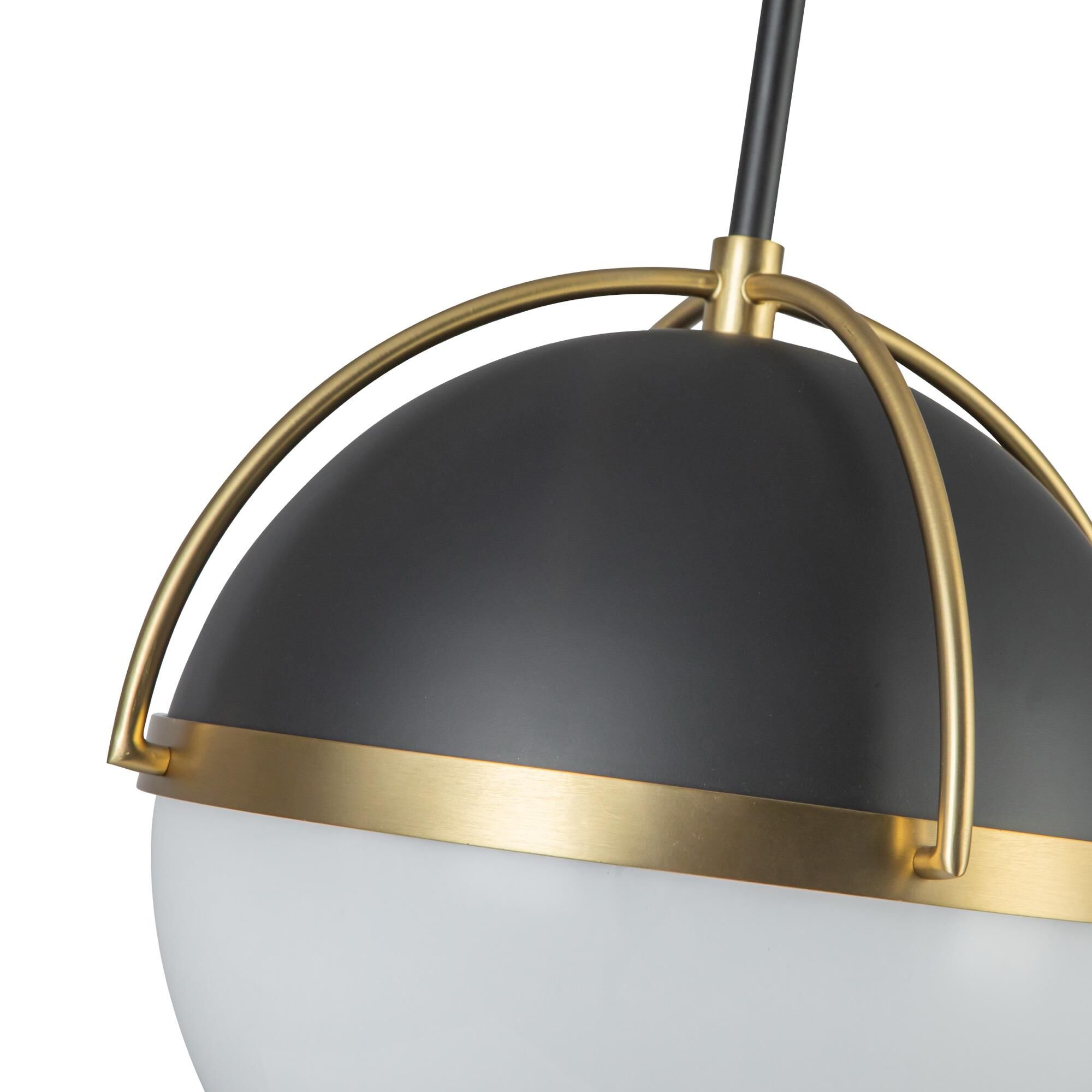 Shown in Black and Brushed Brass finish