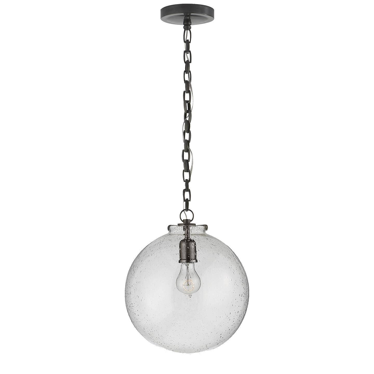 Shown in Bronze finish and Seeded glass