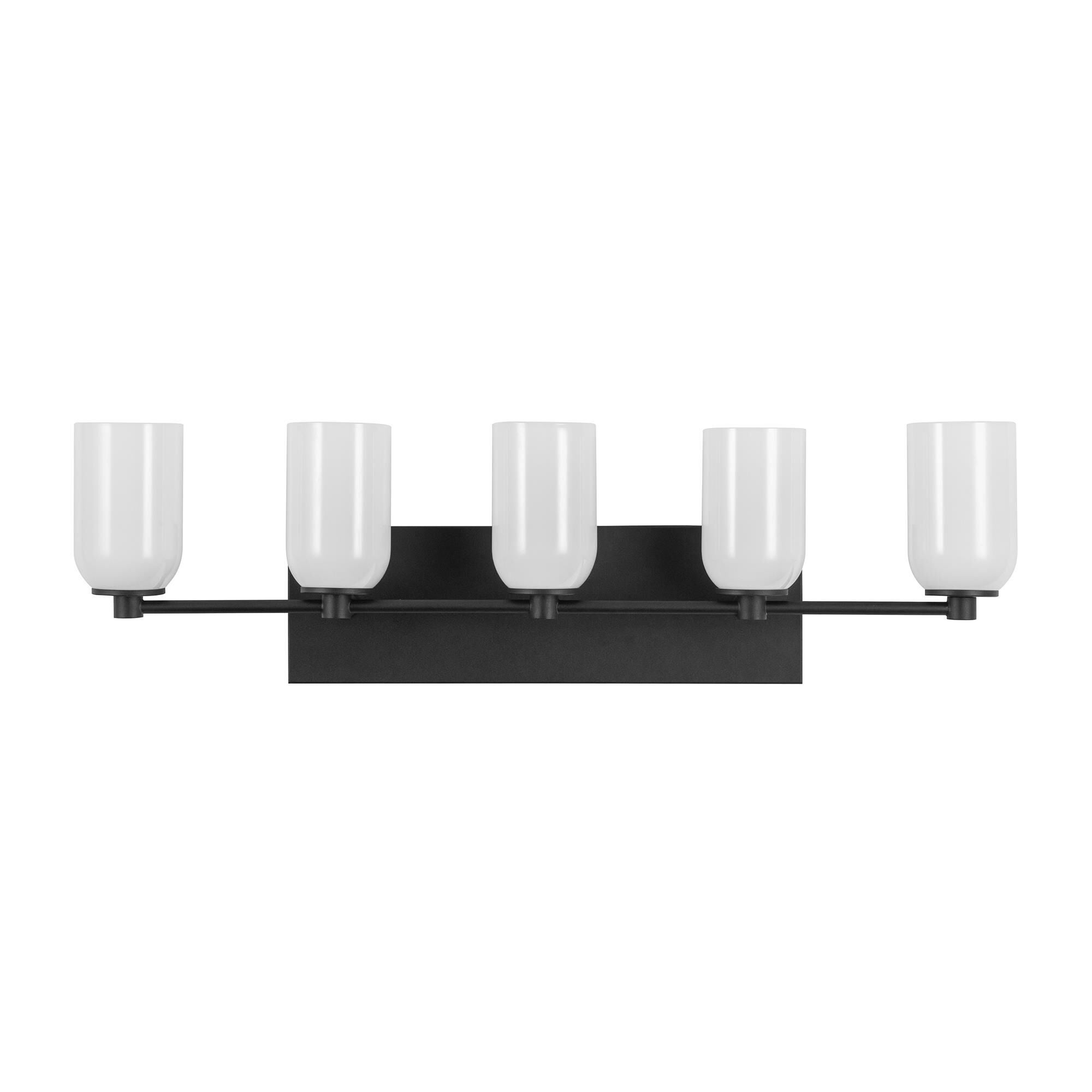 Shown in Black finish and Glossy Opal glass