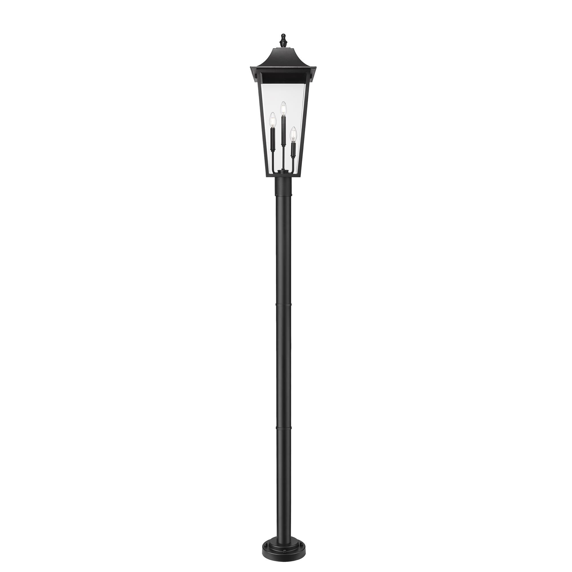 Shown in Black finish and Clear Beveled glass and Clear Beveled shade