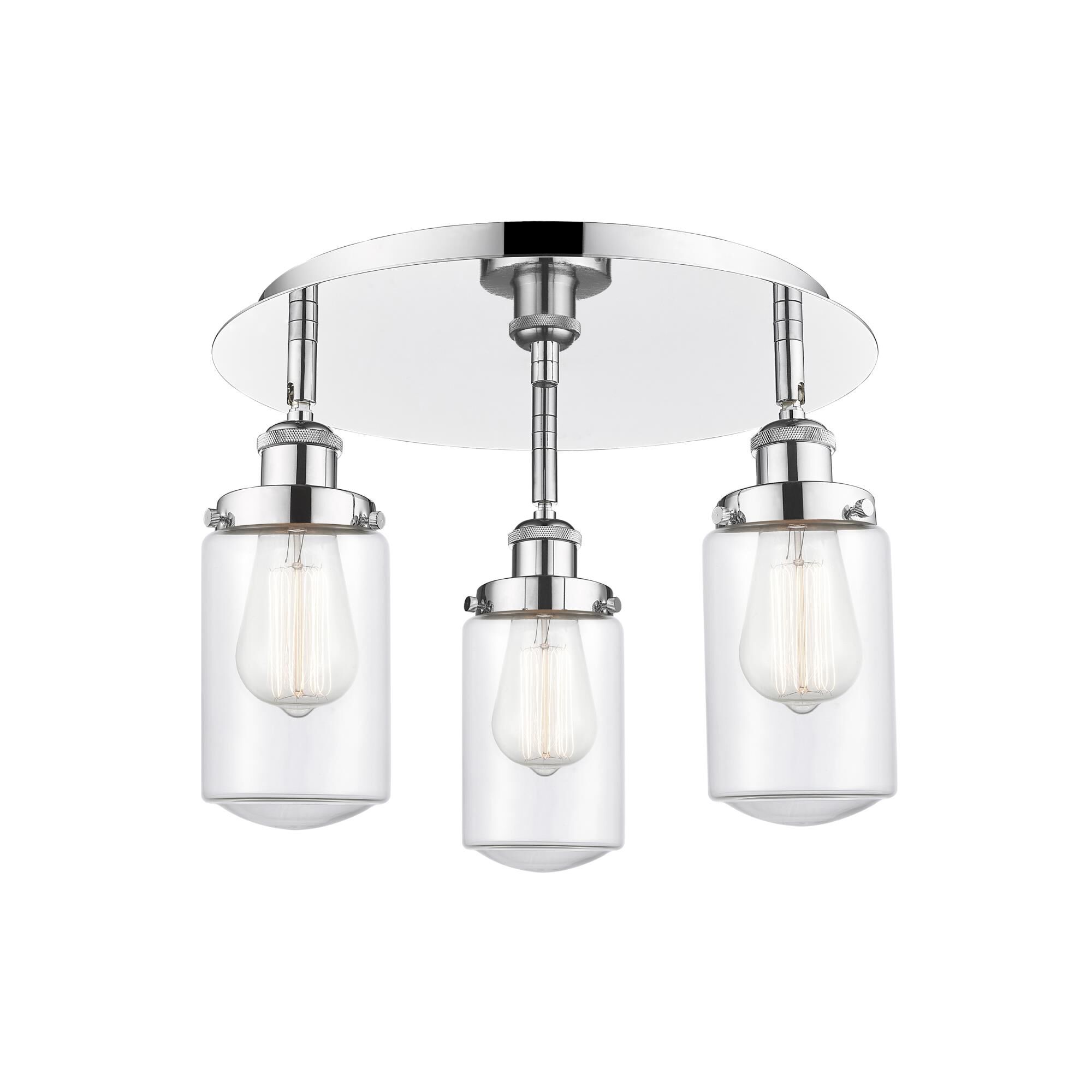 Shown in Polished Chrome finish and Clear glass