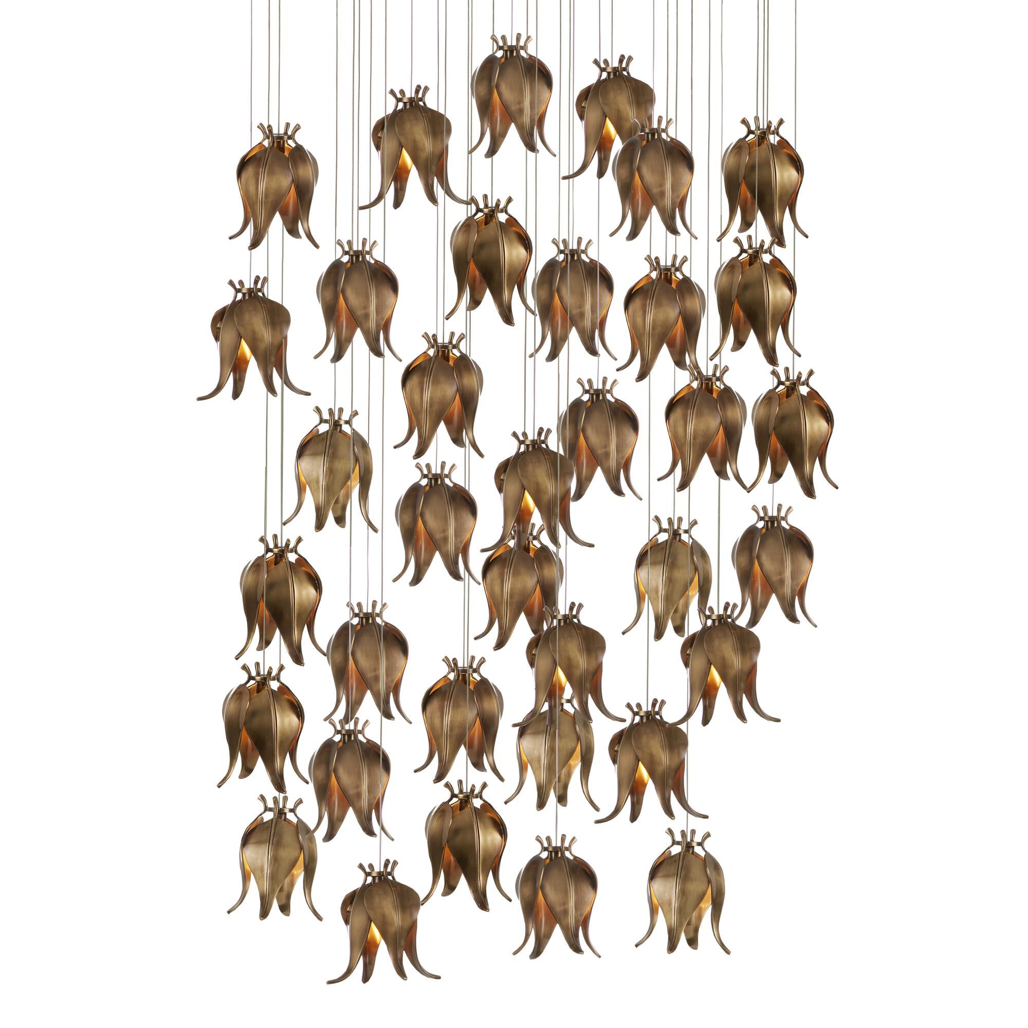 Shown in Antique Brass/Silver finish and Antique Brass/Brass shade