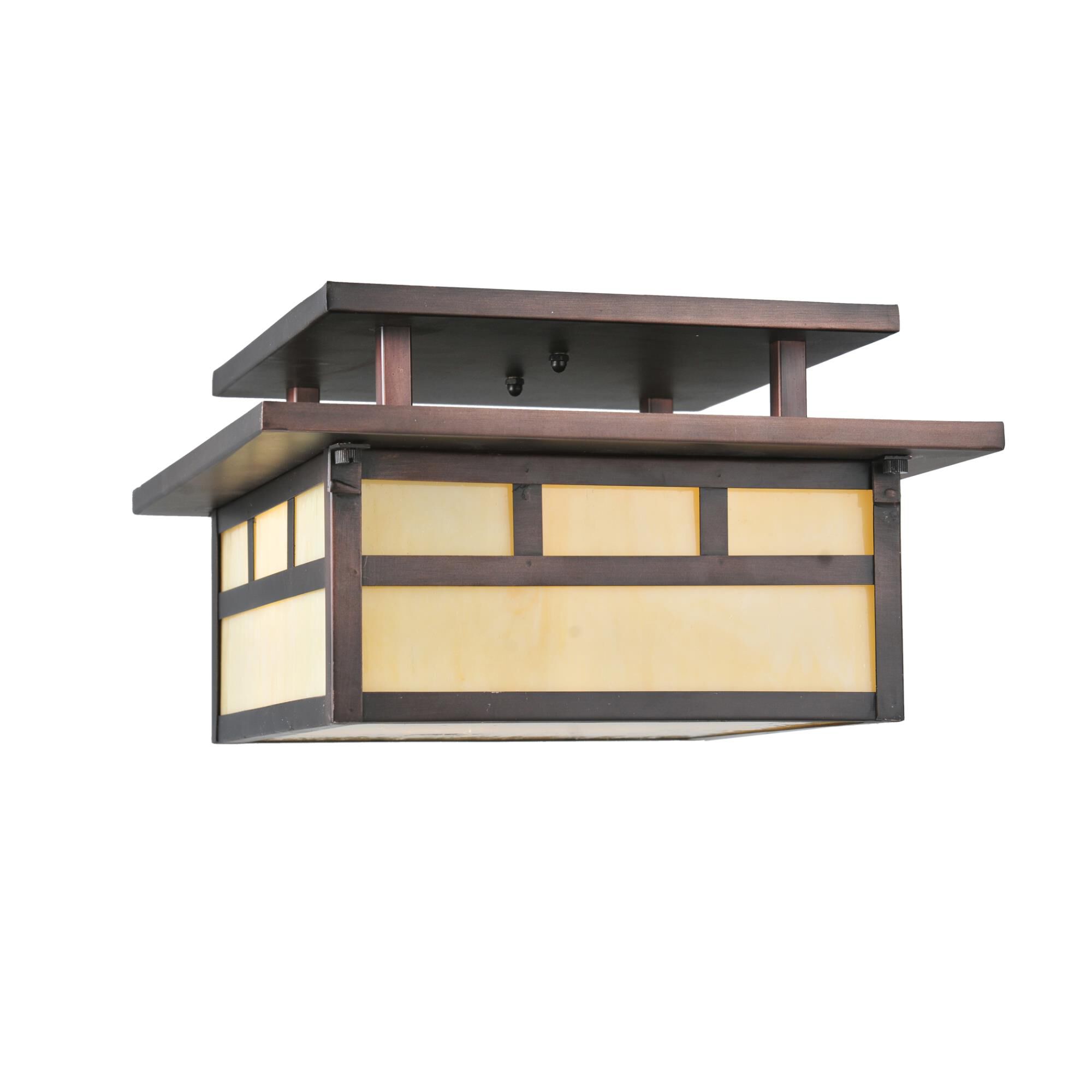 Hyde Park Double Bar Mission 17 Inch 2 Light Semi Flush Mount by Meyda Lighting