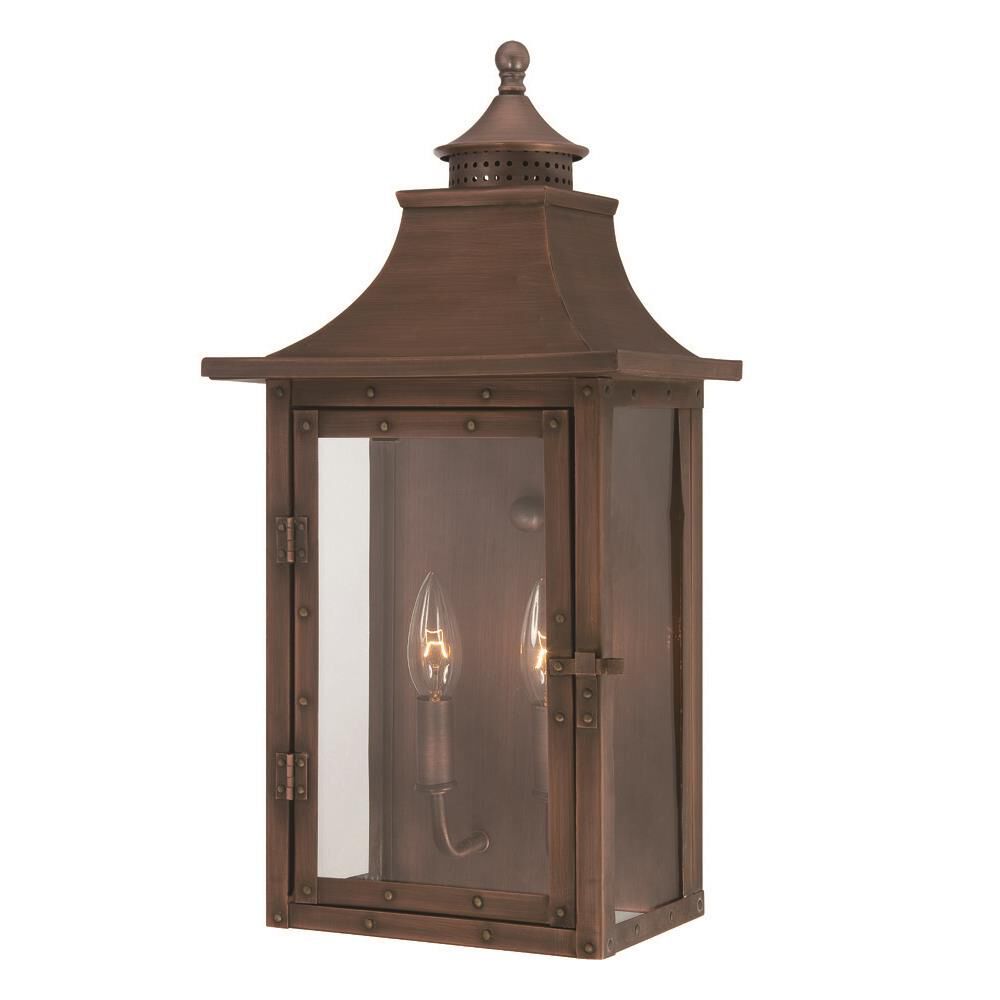 Shown in Copper Patina finish and Clear glass and Clear Glass Panes shade