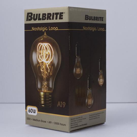 60 Watt 2700K A19 Vintage Light Bulb,