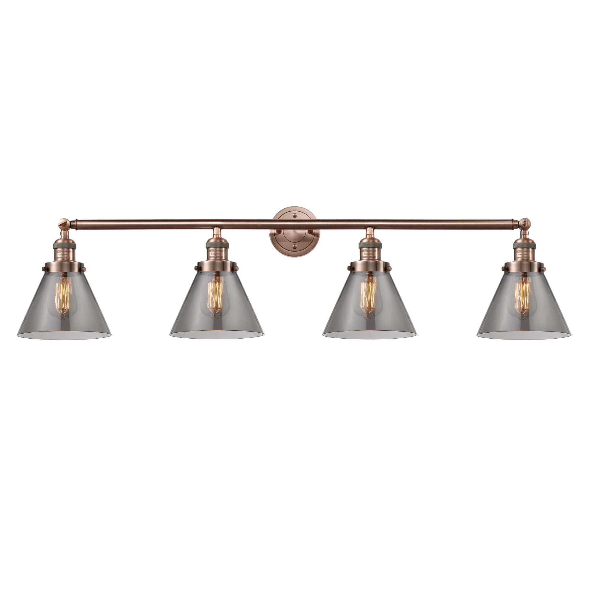 Bruno Marashlian Large Cone 43 Inch 4 Light Bath Vanity Light by Innovations Lighting