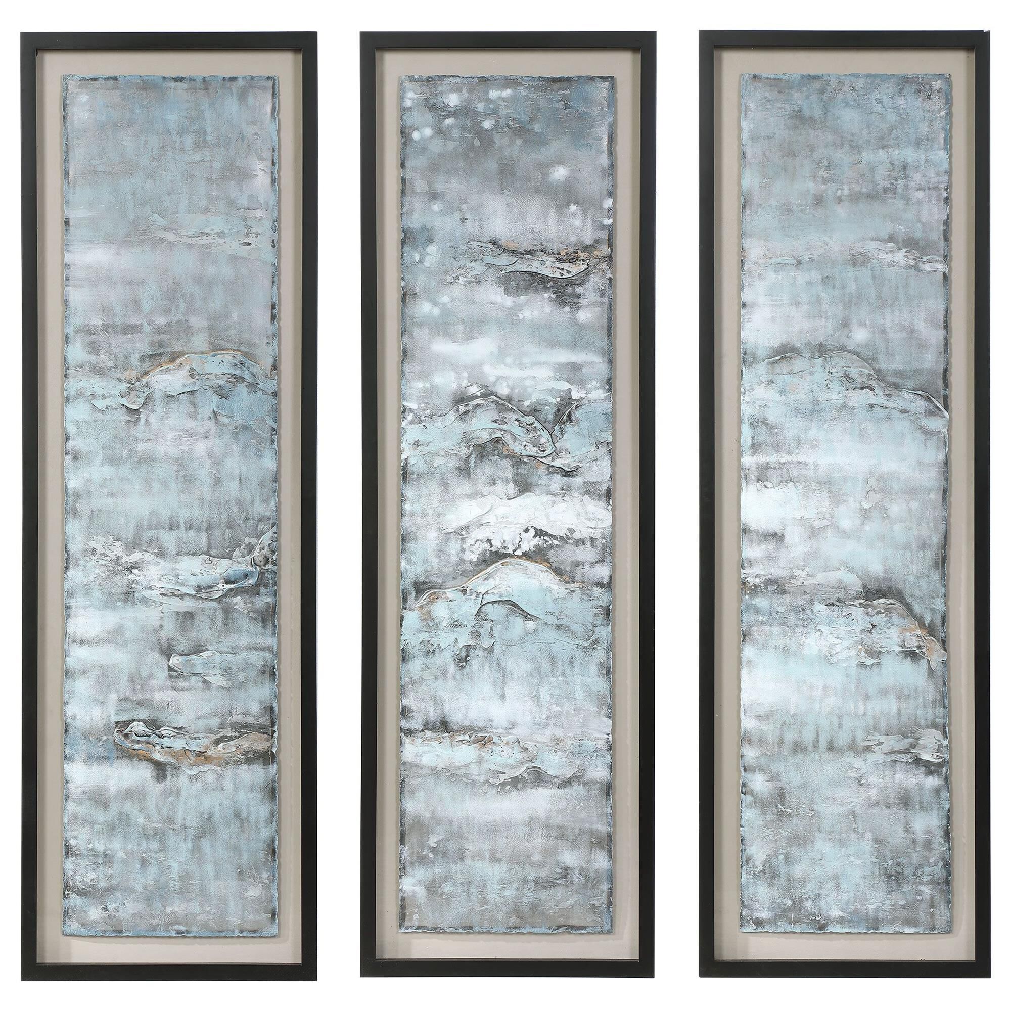 Uttermost Ocean Swell Painted Metal Art, S/3, 3 Cartons Painting by Uttermost