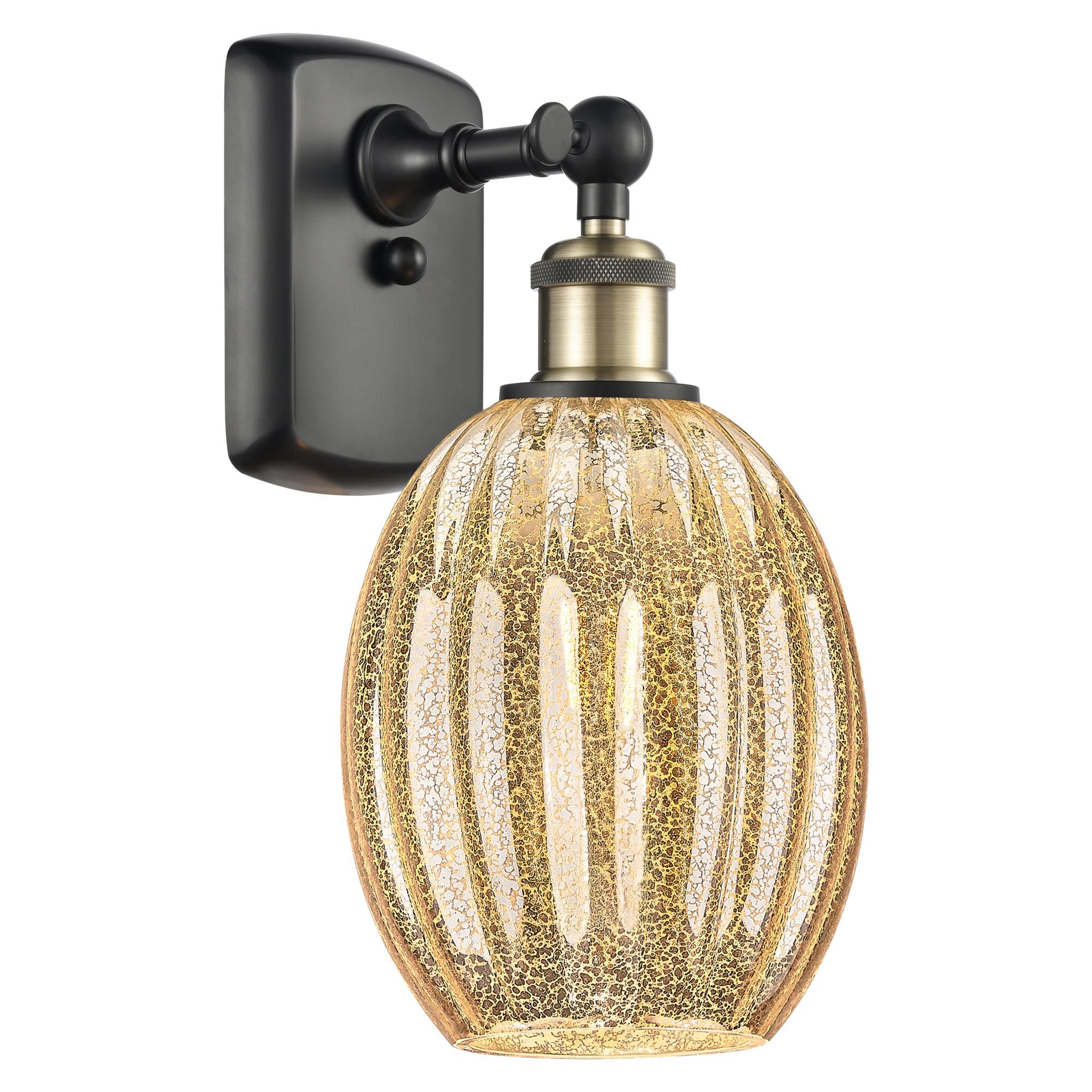 Shown in Black Antique Brass finish and Mercury glass
