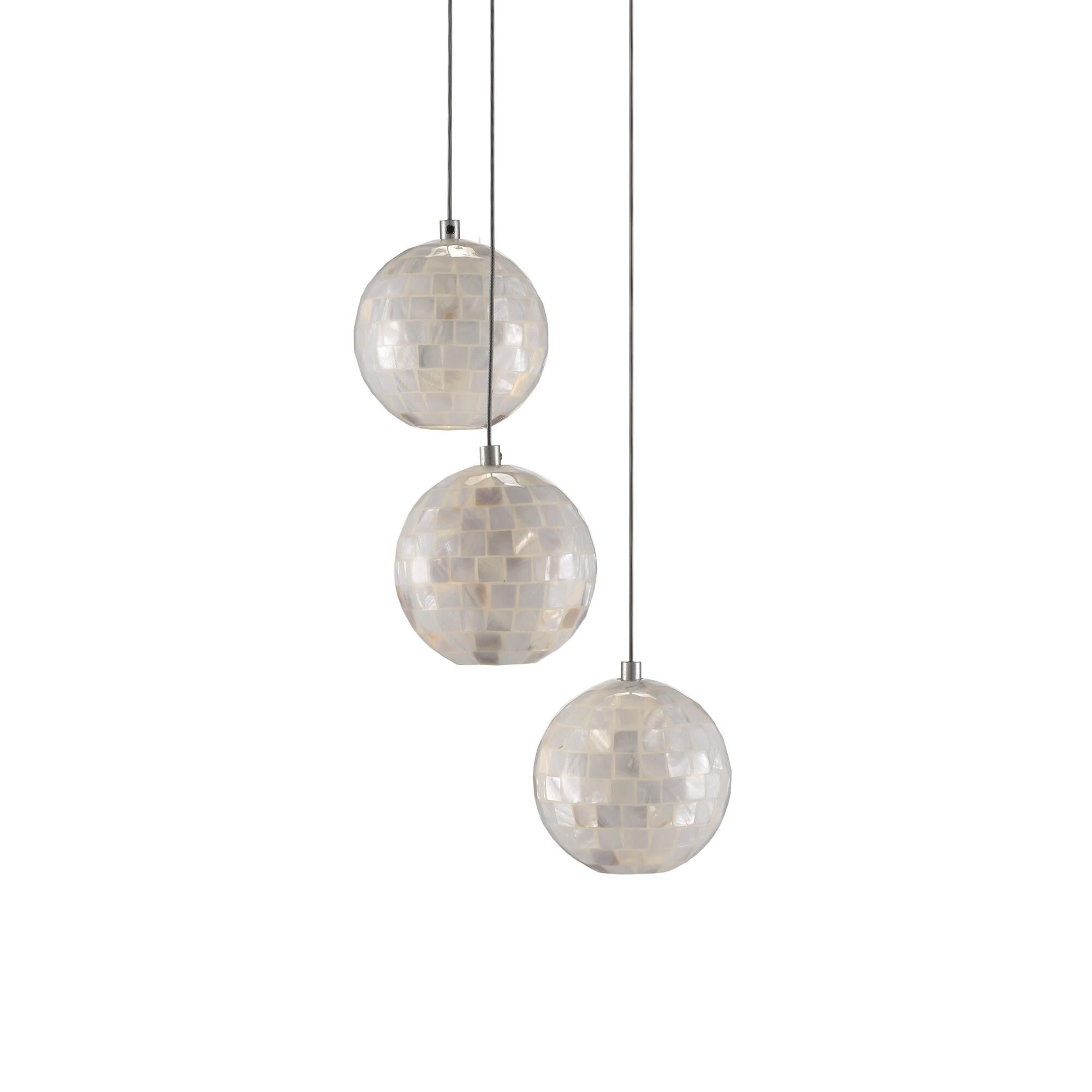 Shown in Painted Silver - Pearl finish and Metal - Mother Of Pearl shade