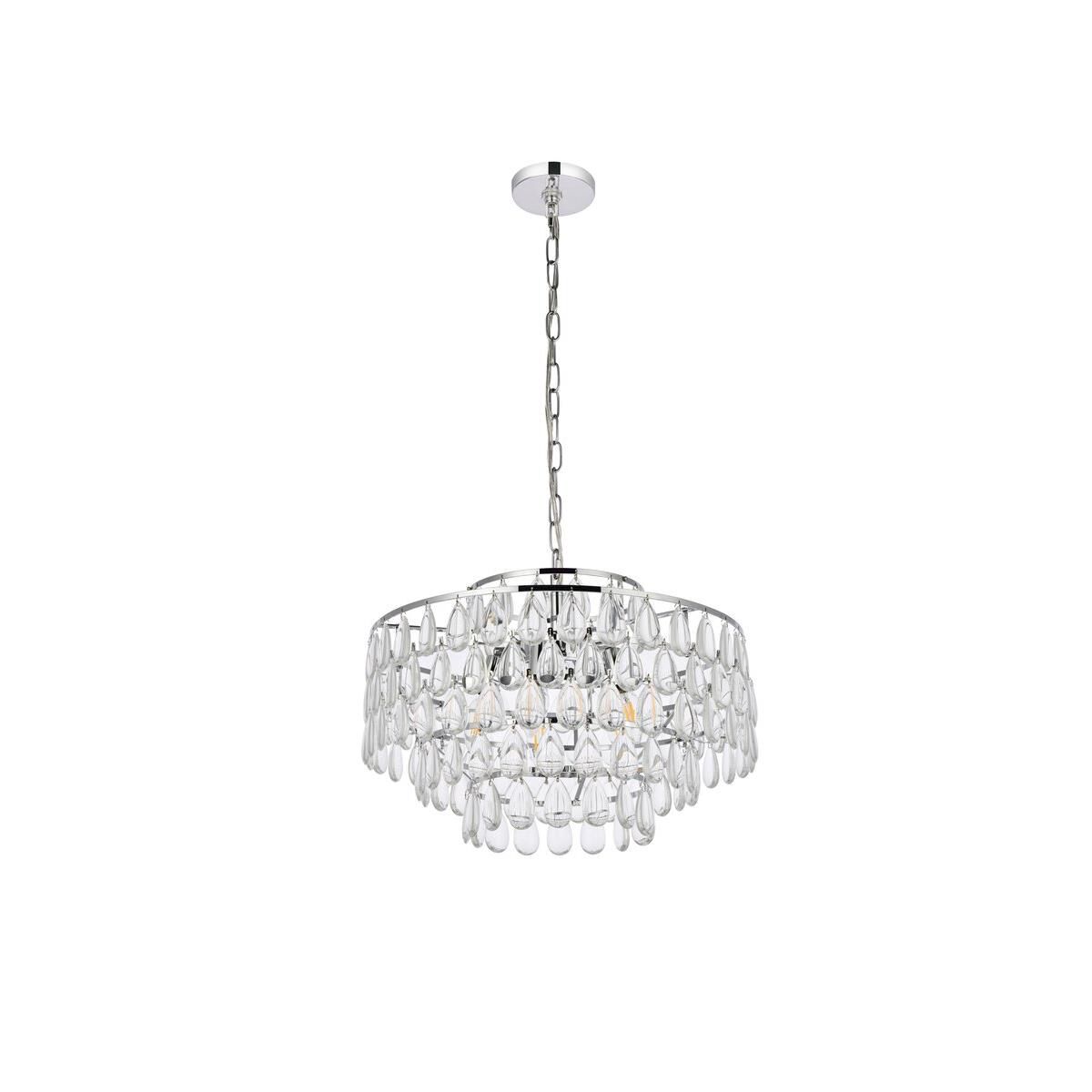 Mila 20 Inch 5 Light Mini Chandelier by Elegant Lighting