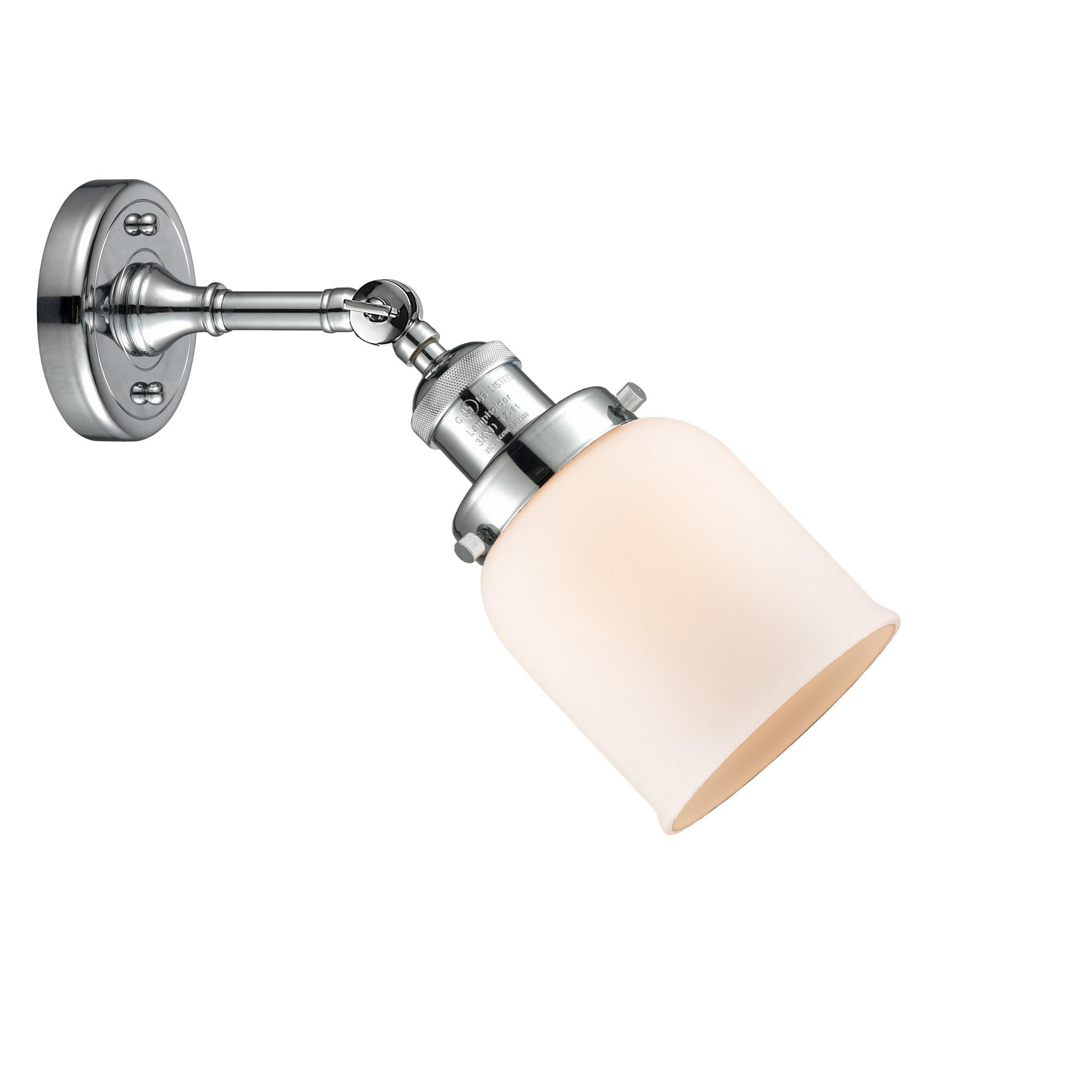 Shown in Polished Chrome finish and Frosted glass and None accent