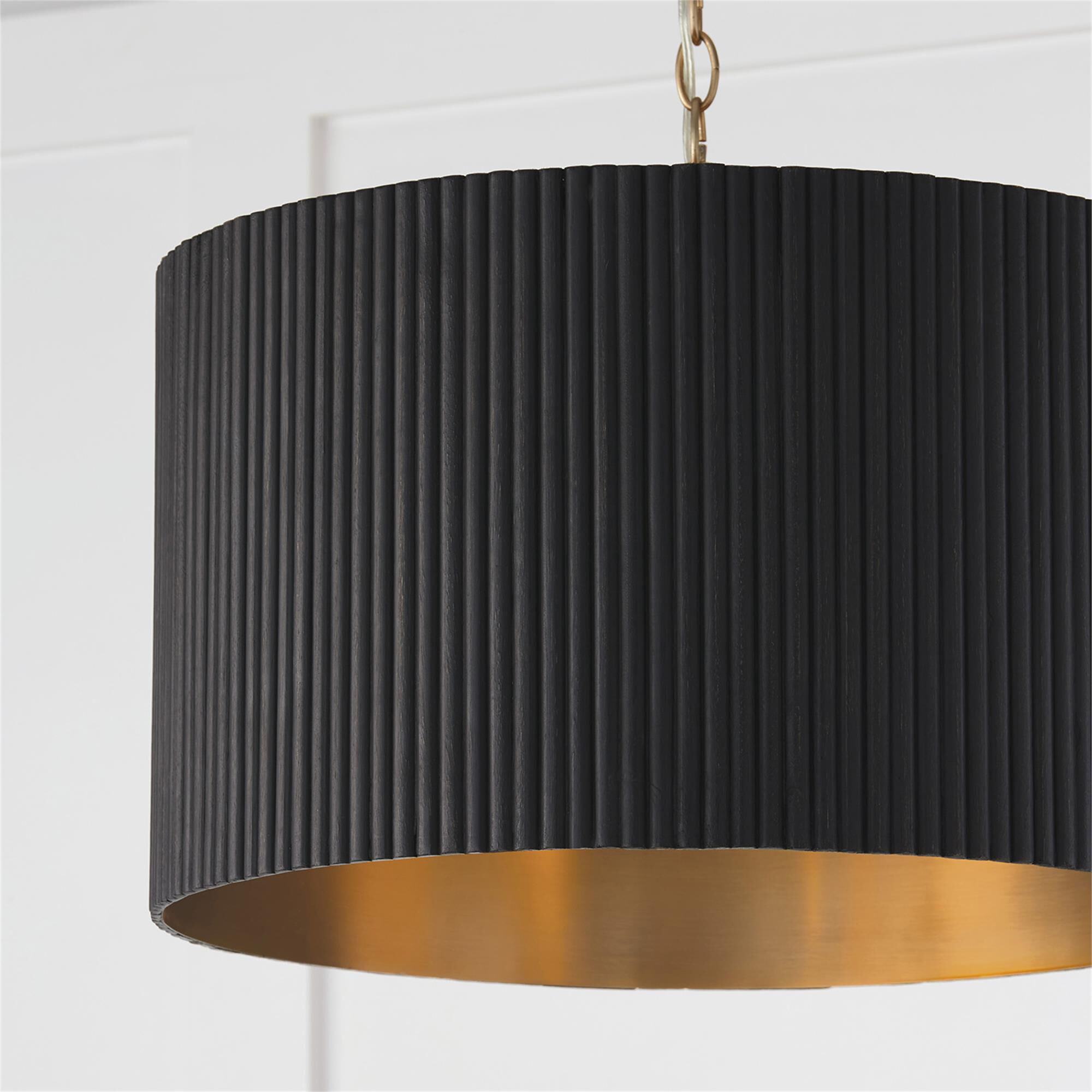 Shown in Black Stain And Matte Brass finish