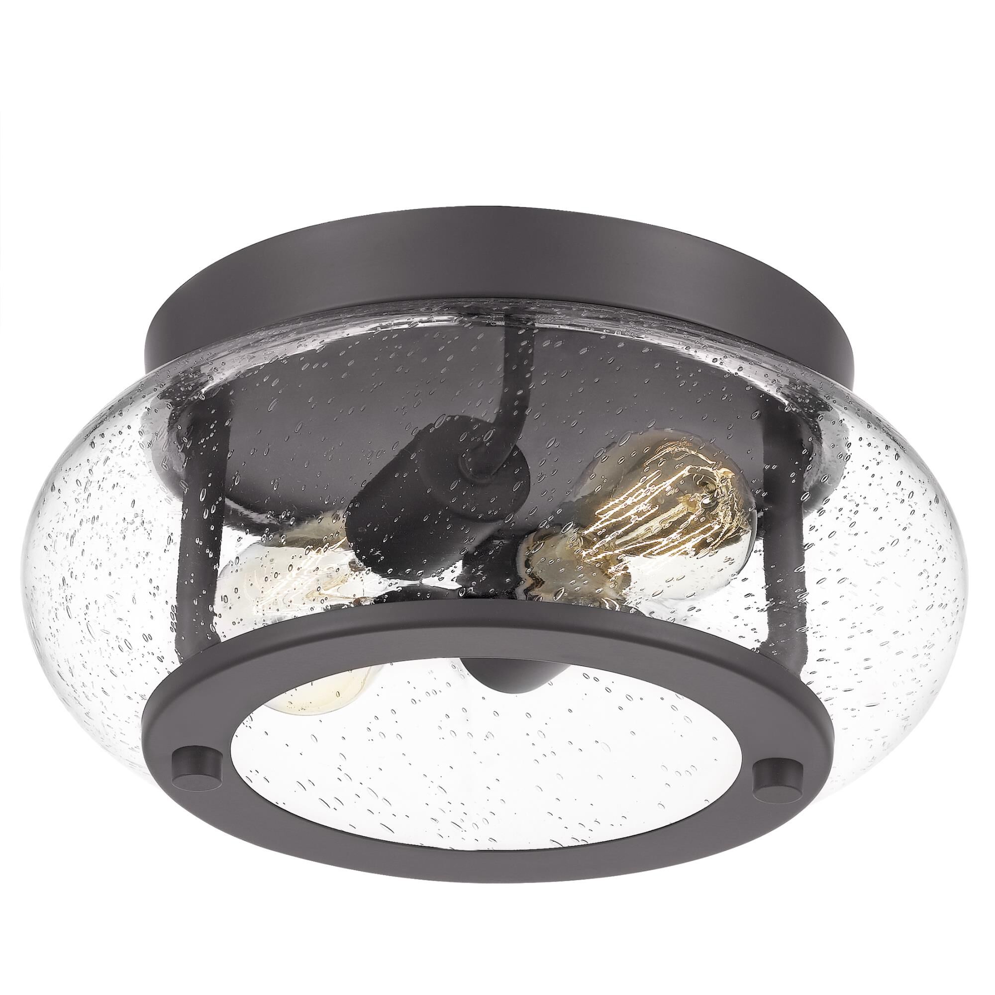Trilogy 12 Inch 2 Light Flush Mount by Quoizel