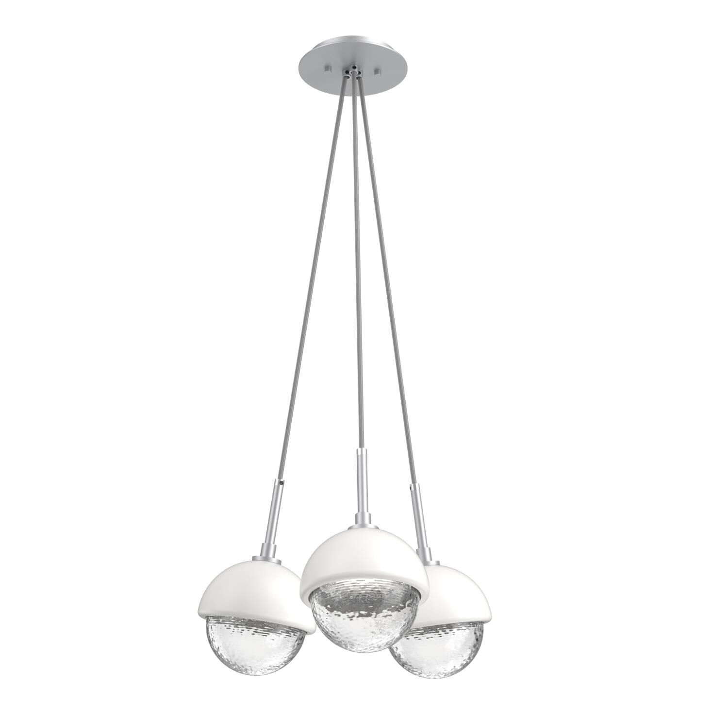 Shown in Classic Silver finish and Clear glass and Salt White accent