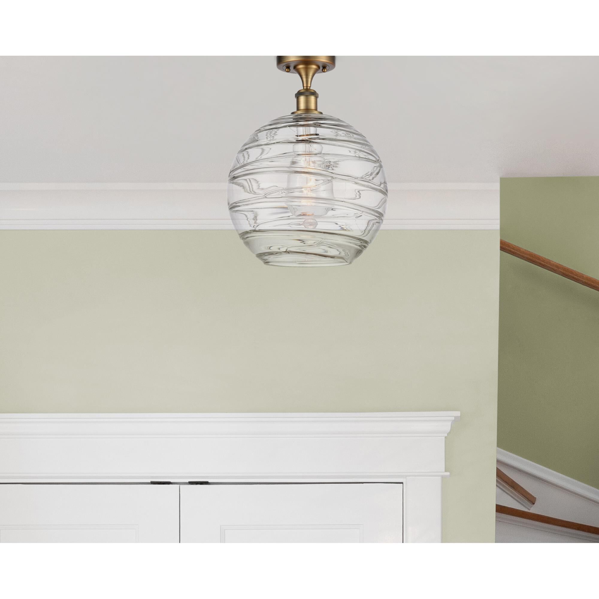 Bruno Marashlian Athens Deco Swirl 12 Inch Semi Flush Mount by Innovations Lighting