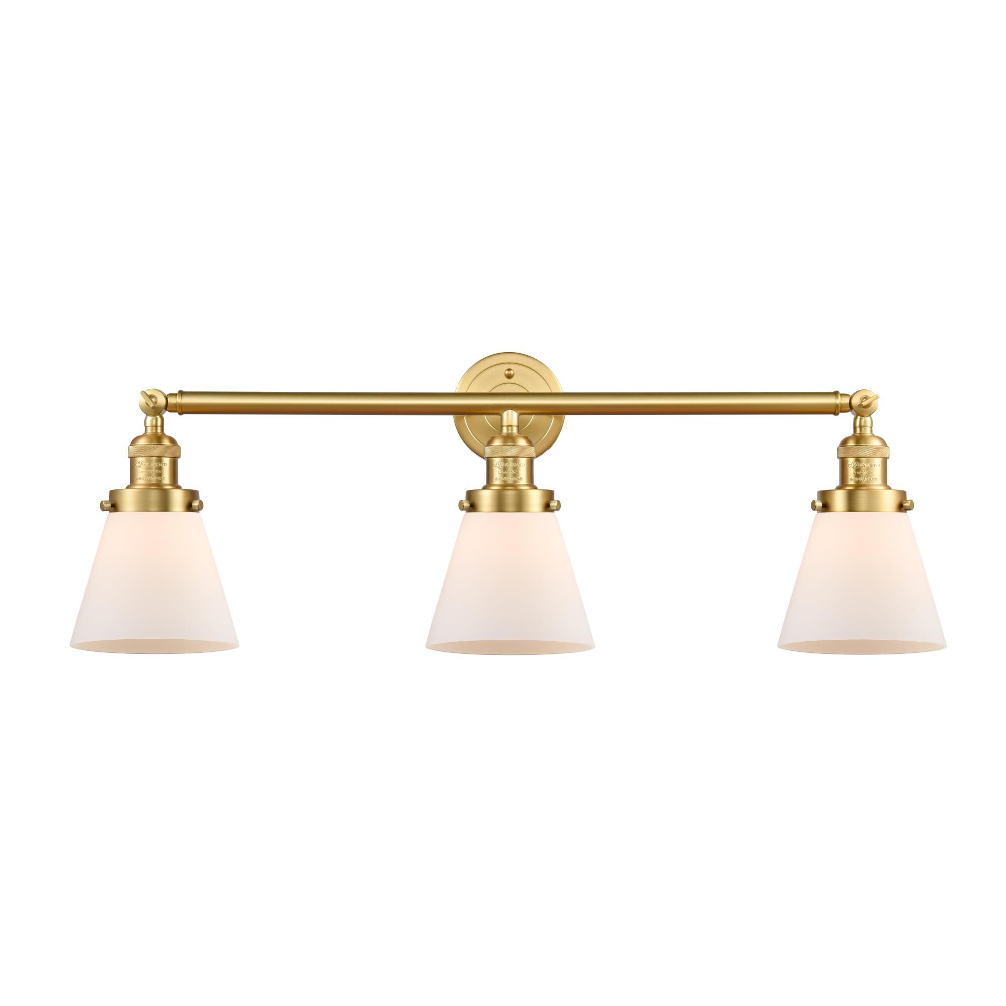Bruno Marashlian Small Cone 30 Inch 3 Light Bath Vanity Light by Innovations Lighting