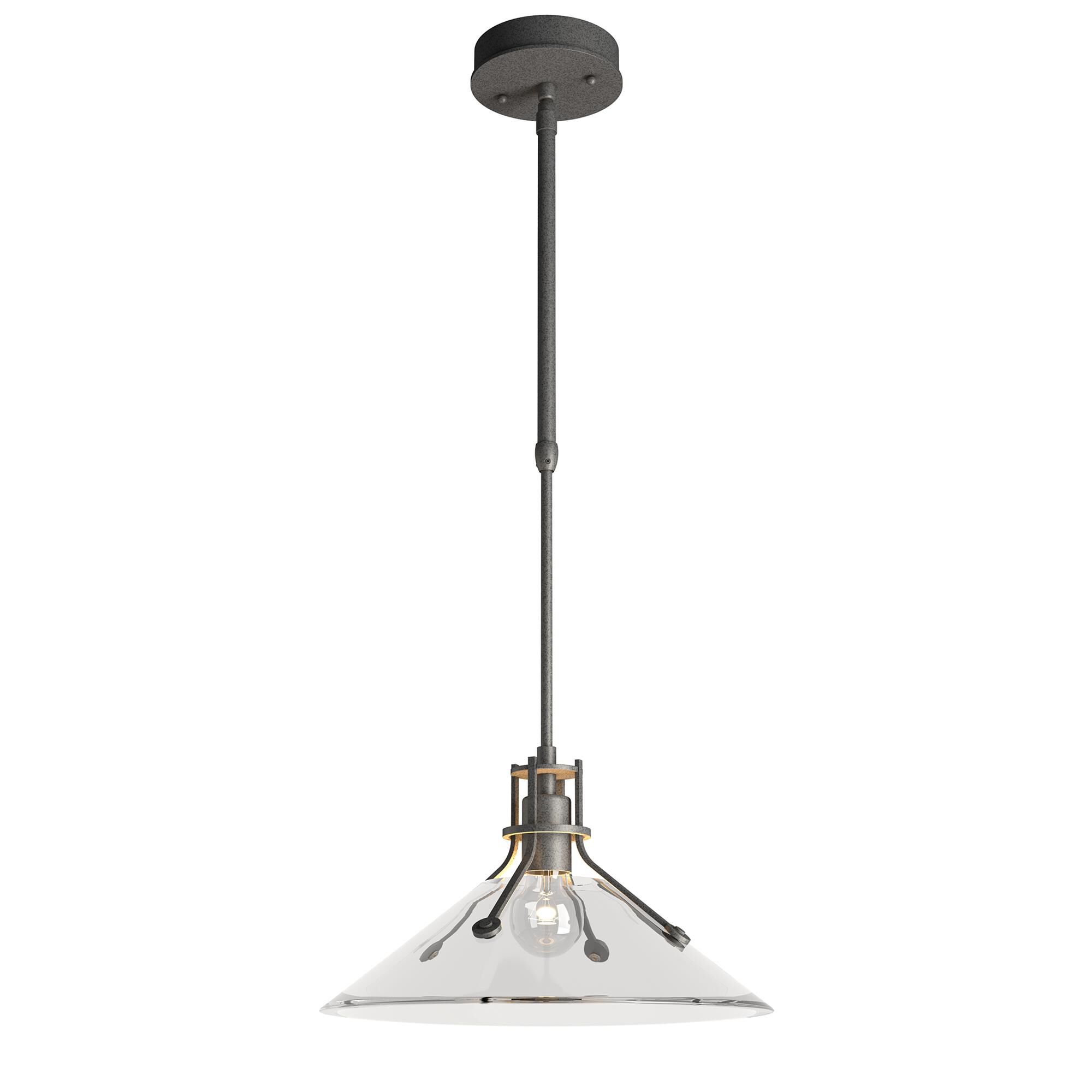 Shown in Natural Iron finish and Clear shade