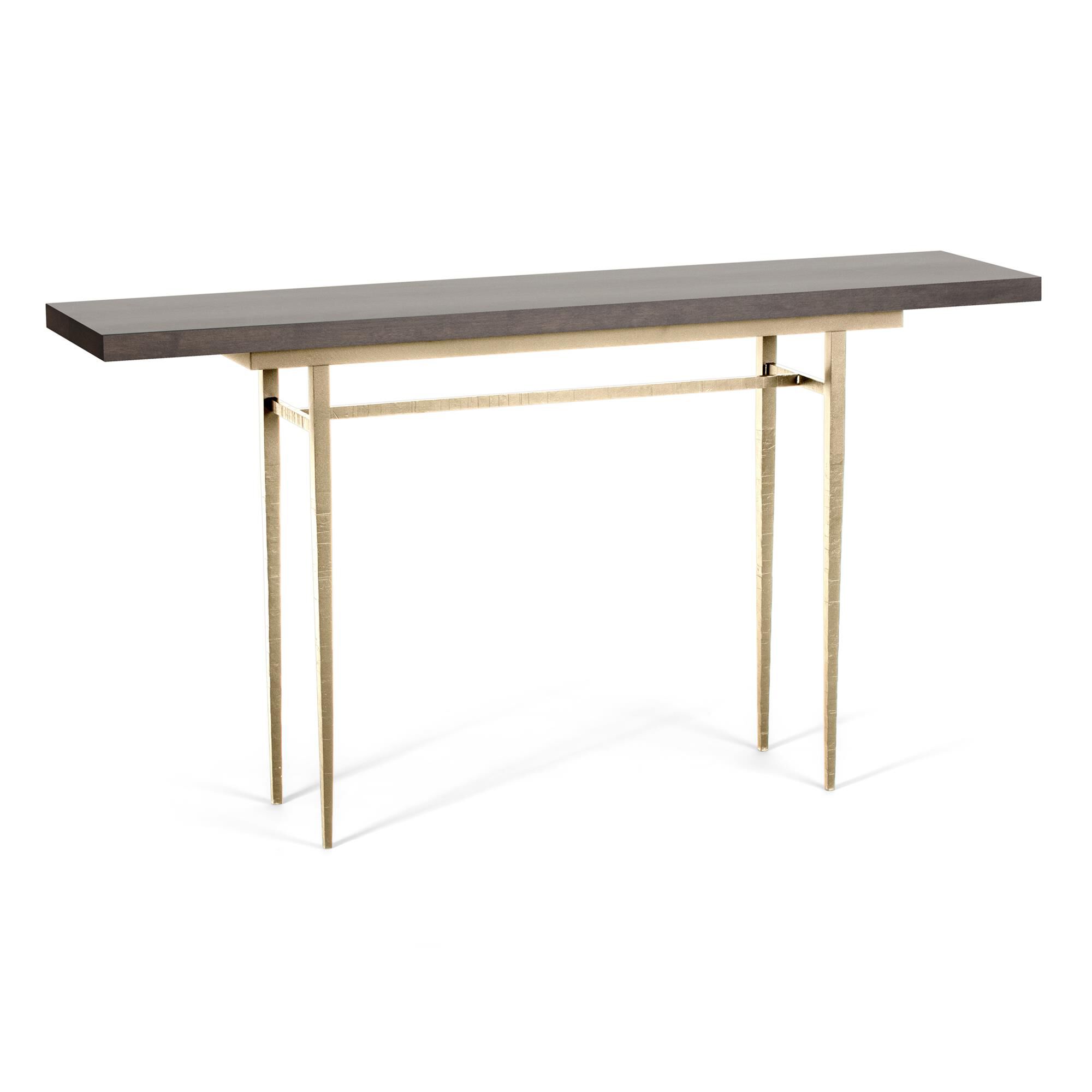 Shown in Modern Brass finish and Maple Espresso accent