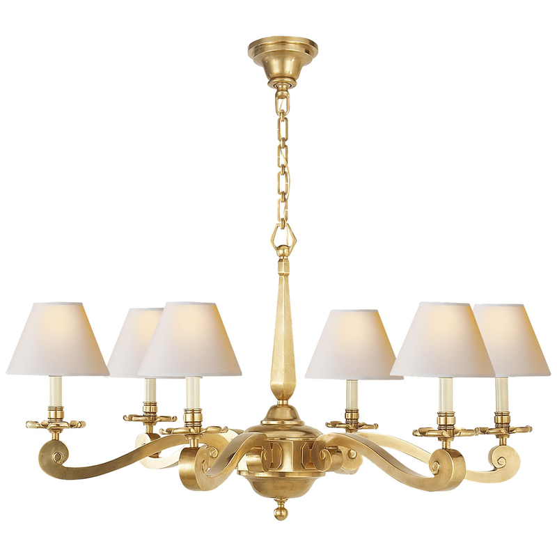 Alexa Hampton Myrna 33 Inch 6 Light Chandelier by Visual Comfort Signature Collection