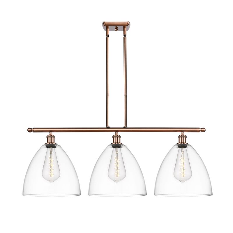 Bruno Marashlian Ballston Dome 38 Inch 3 Light Linear Suspension Light by Innovations Lighting