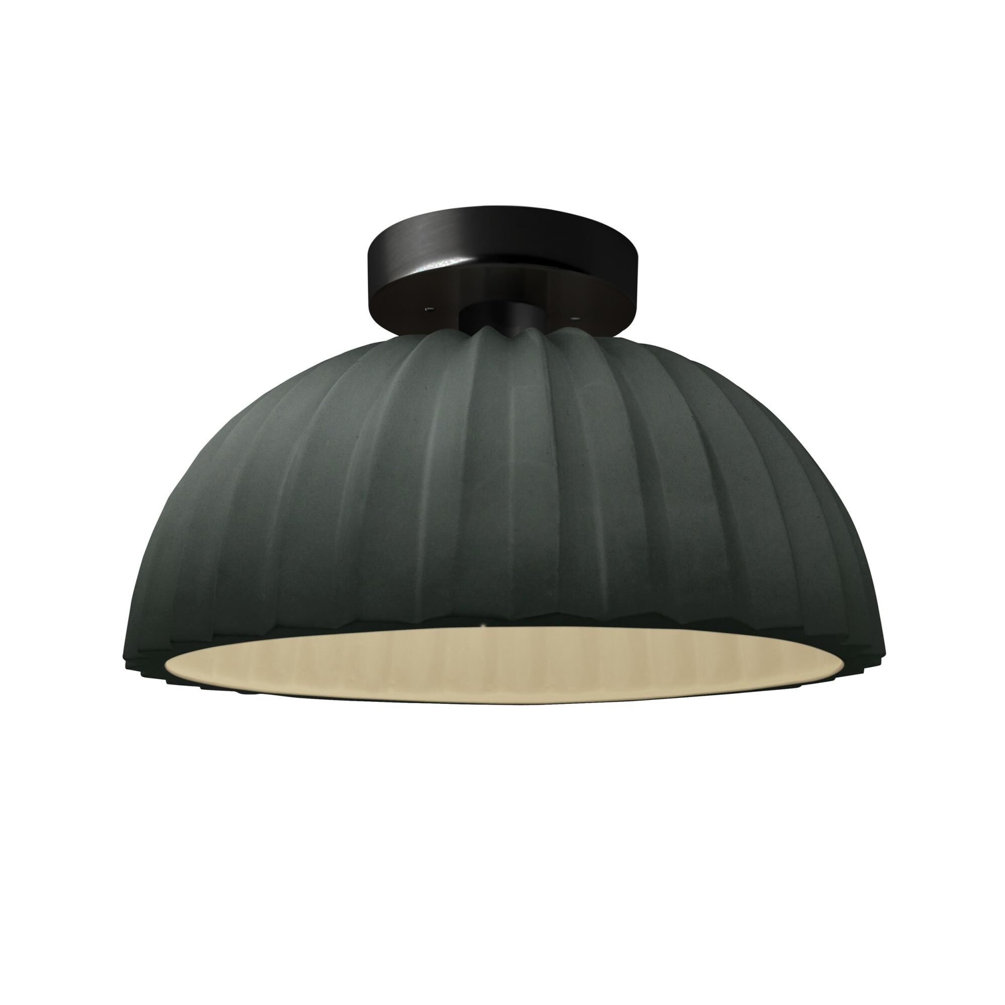 Shown in Matte Black finish and Pewter Green shade