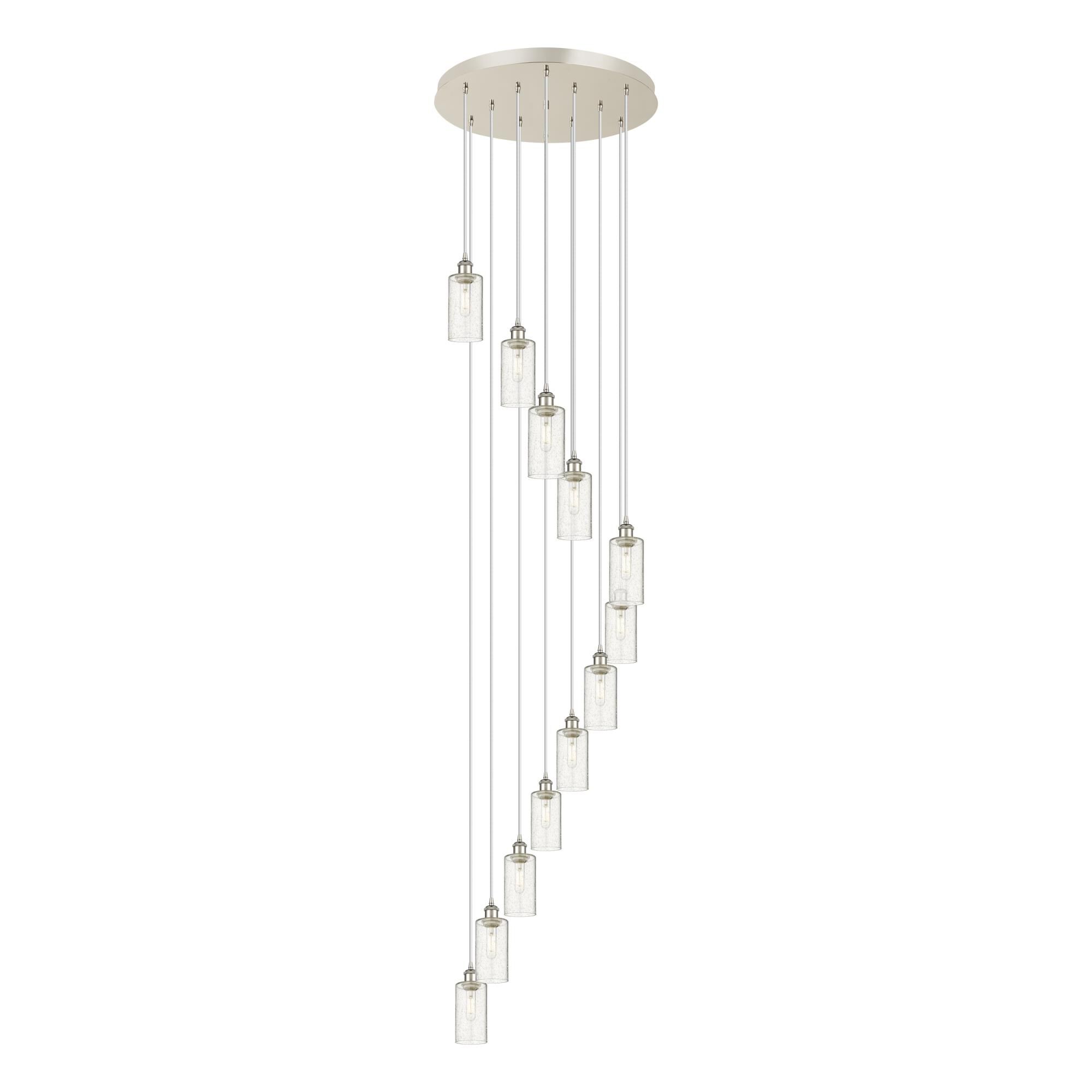 Shown in Polished Nickel finish and Seedy shade