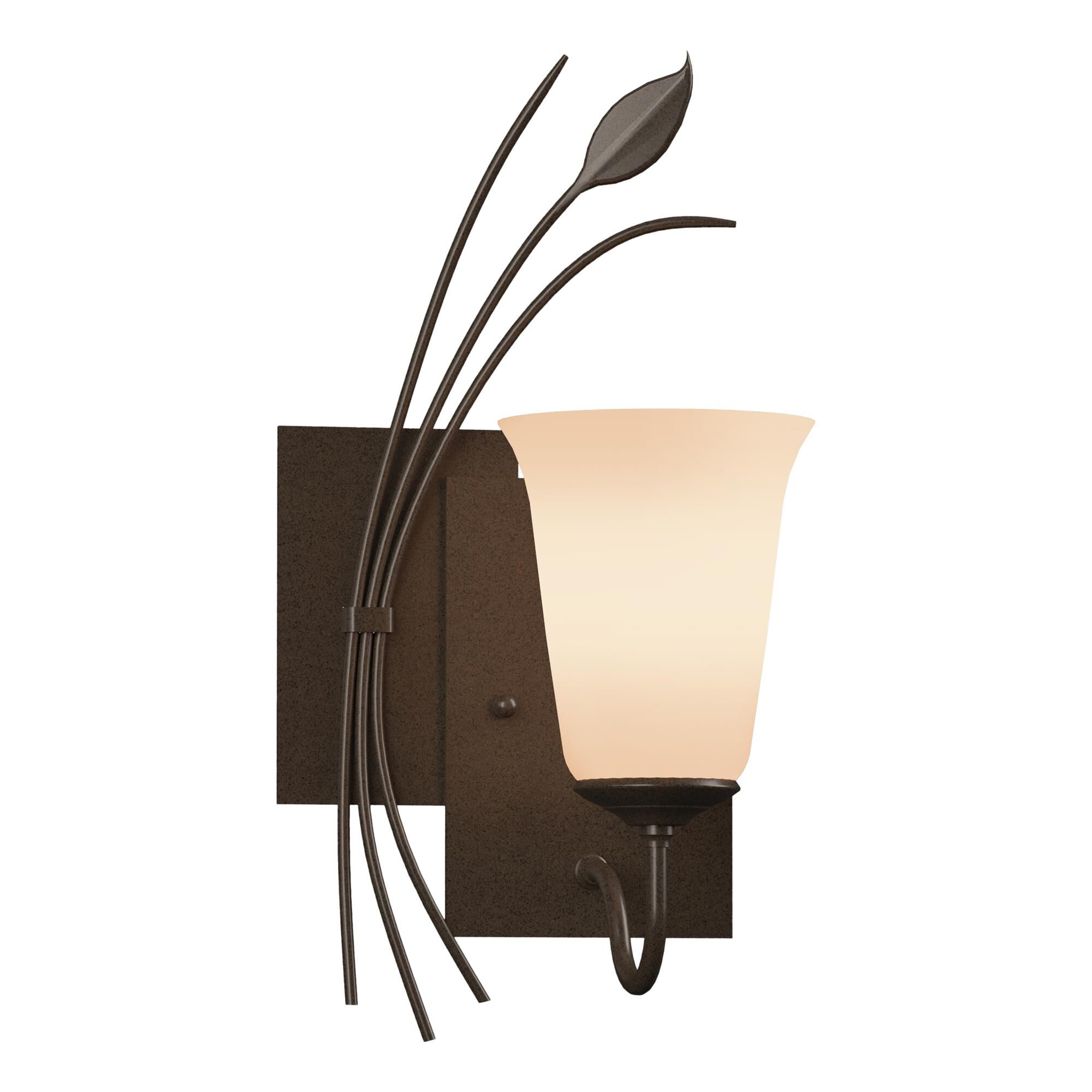 Shown in Bronze finish and Opal  glass and Orientation: Left accent