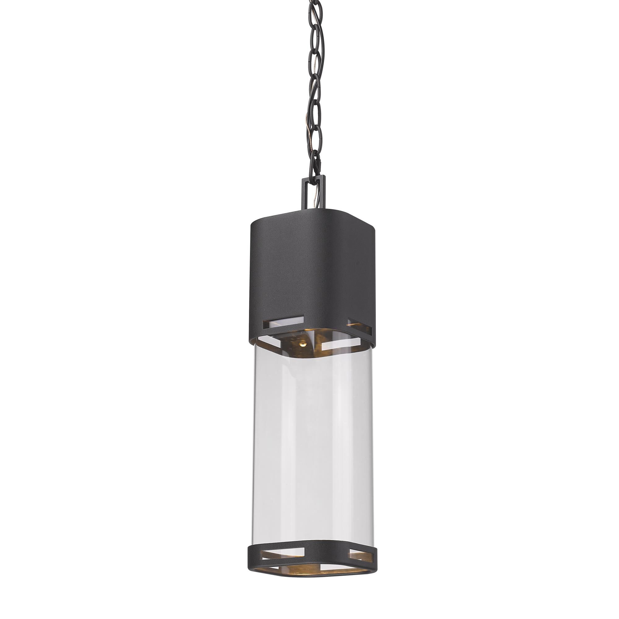 Shown in Black finish and Glass shade