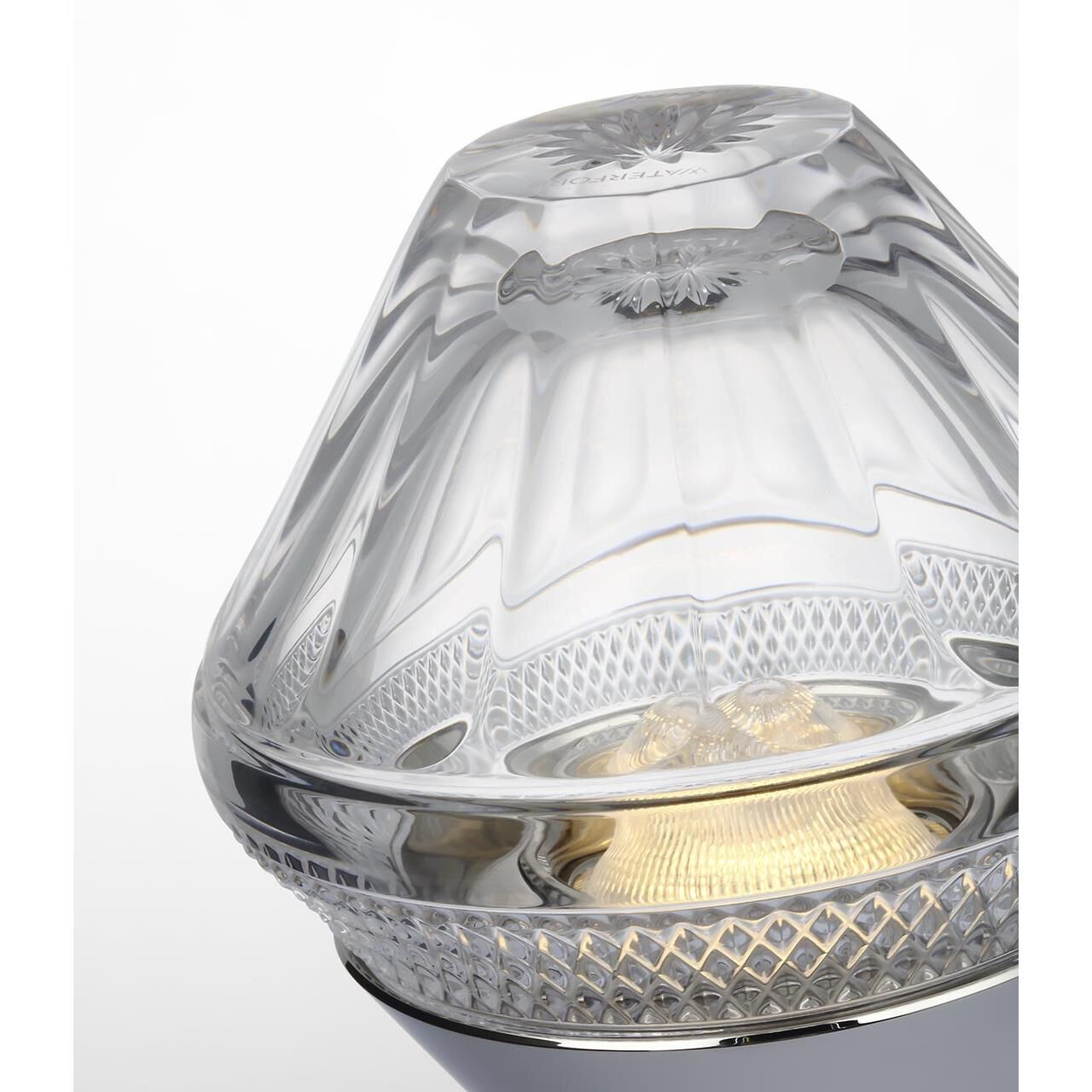 Shown in Polished Nickel finish and Clear crystal