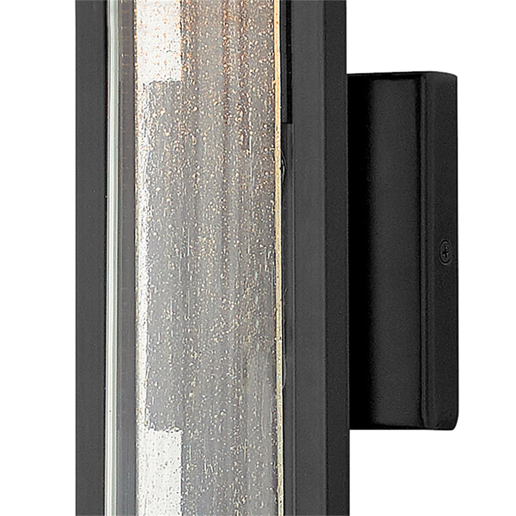 Shown in Satin Black finish and Clear Acrylic Outside Cylinder & Seedy  Inside Panel glass