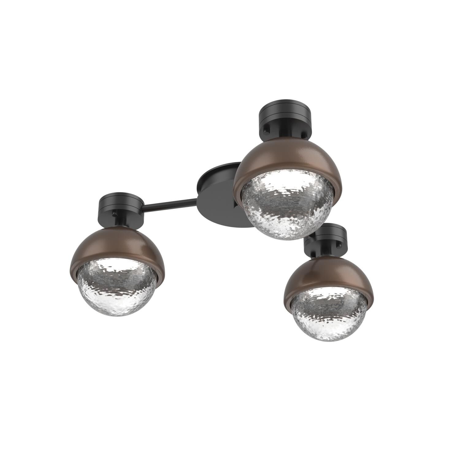 Shown in Matte Black finish and Clear glass and Burnished Bronze accent