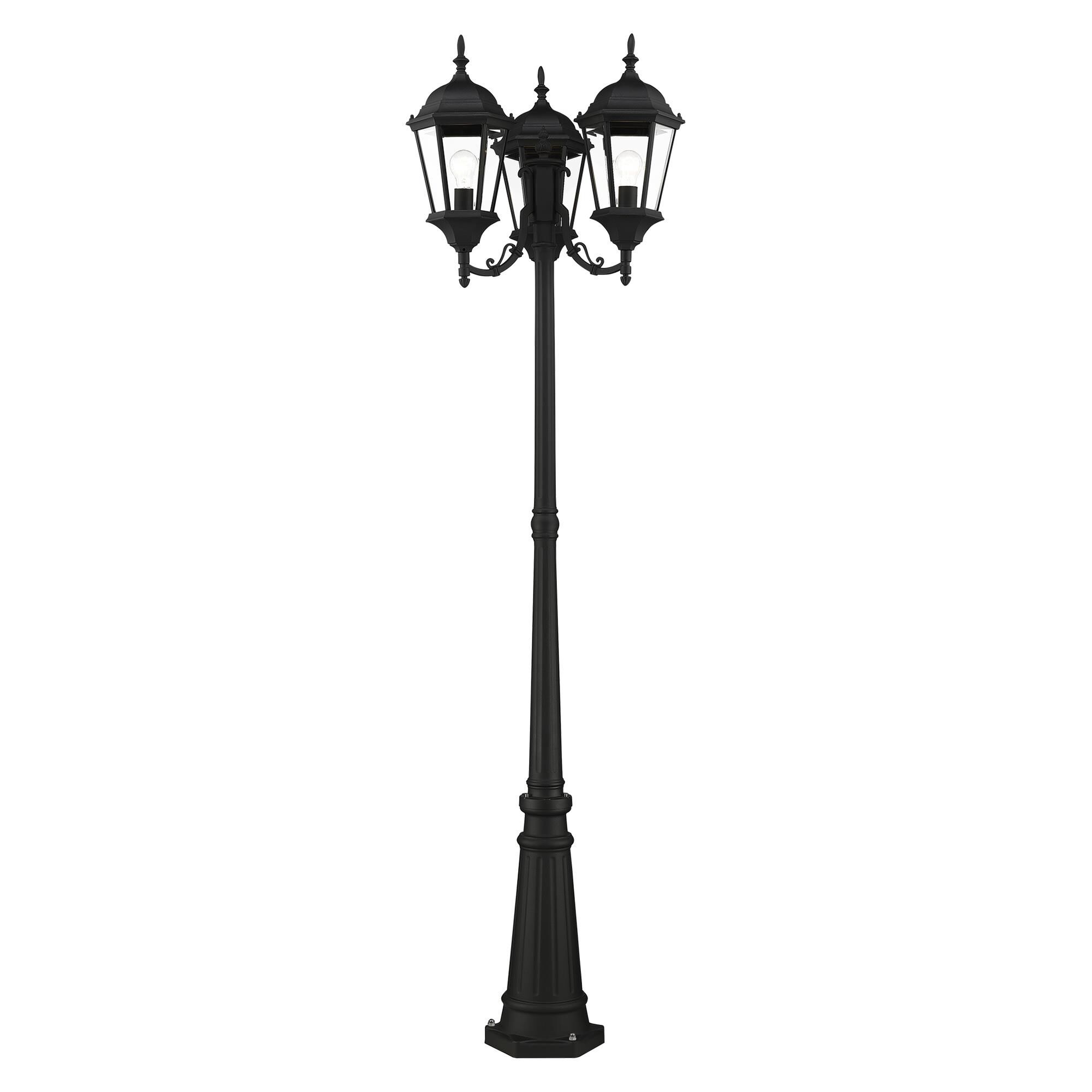 Hamilton 86 Inch Tall 3 Light Outdoor Post Lamp by Livex Lighting