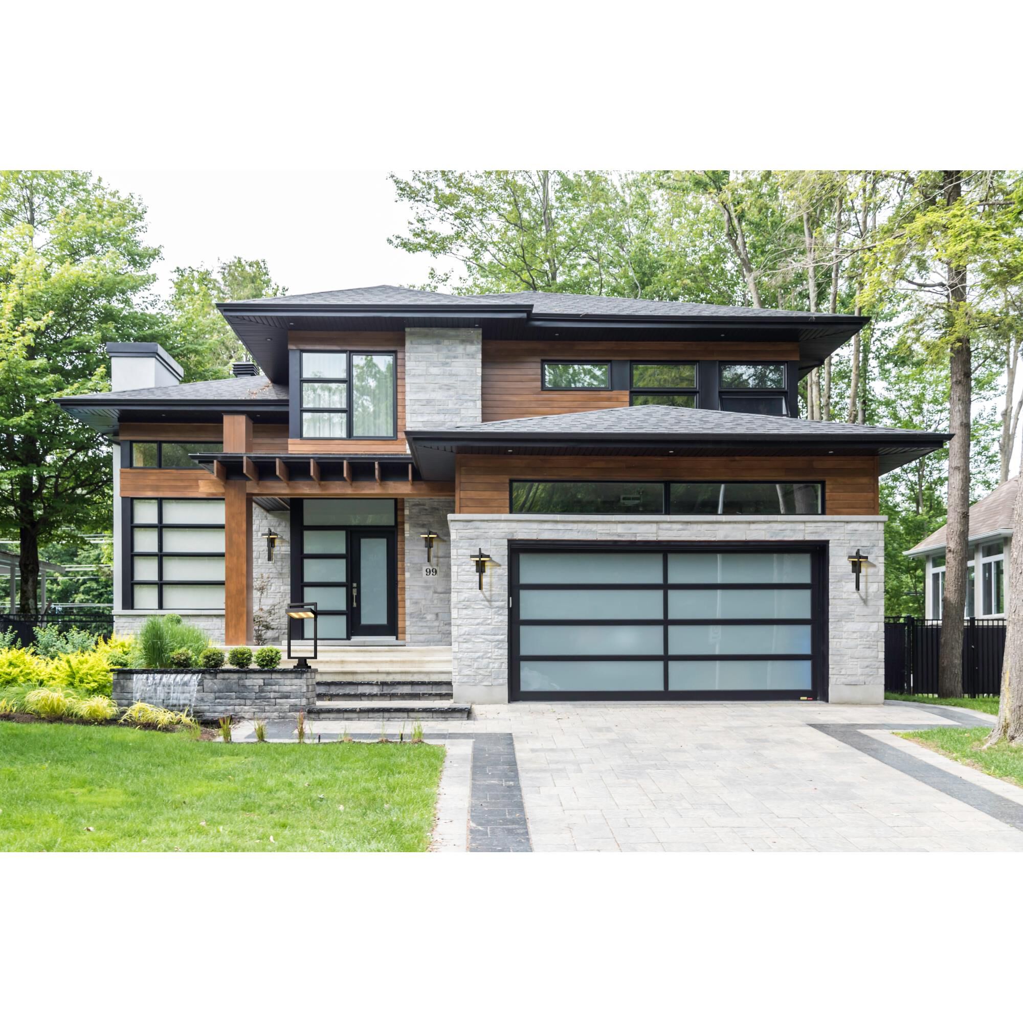 Shown in Black finish and Glass shade