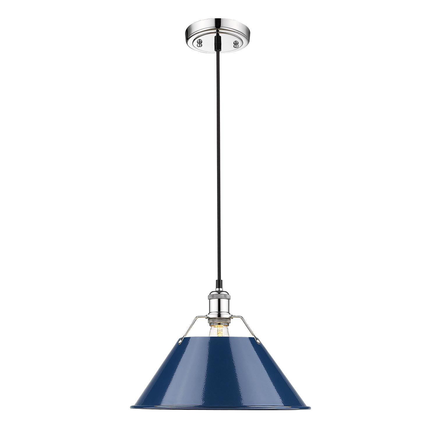 Shown in Chrome finish and Navy Blue shade