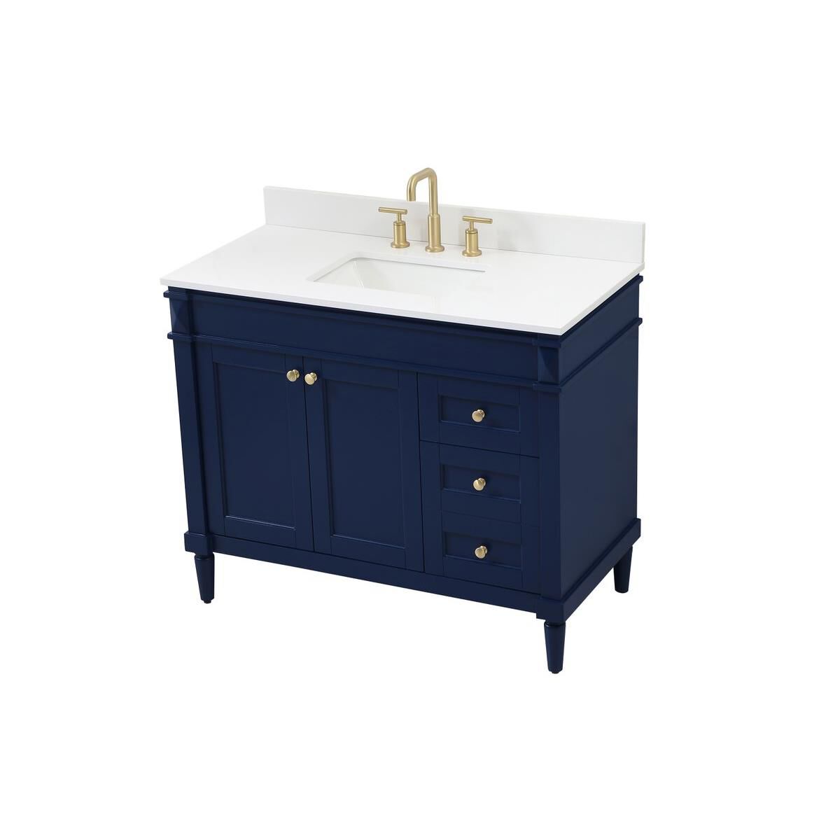 Shown in Blue finish and Backsplash accent