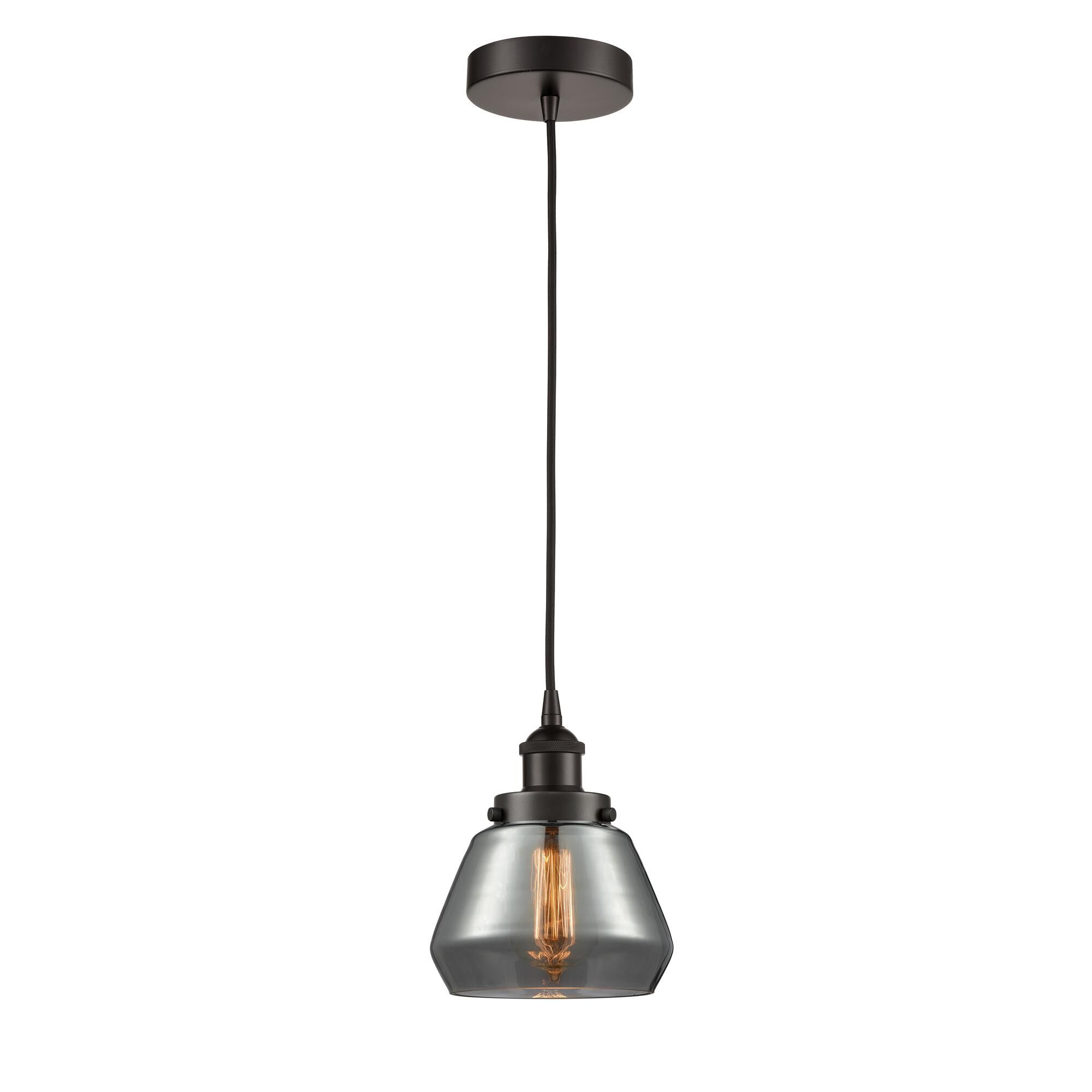 Shown in Oil Rubbed Bronze finish and Plated Smoke glass