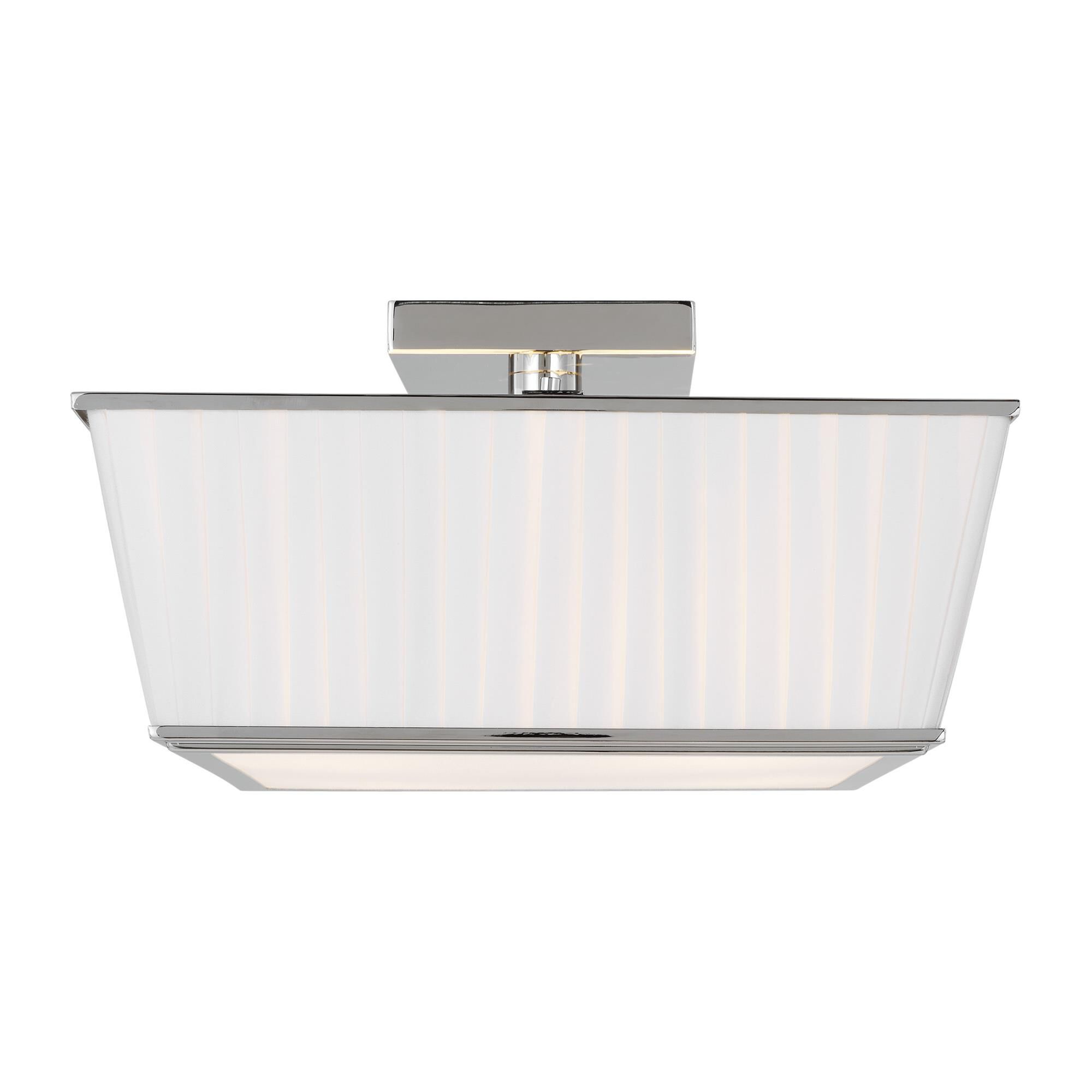 Shown in Polished Nickel finish and Milk White glass