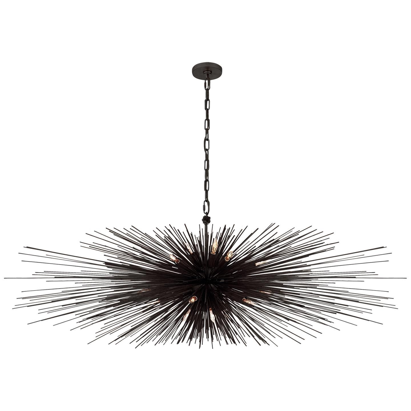 Kelly Wearstler Strada 60 Inch 16 Light Linear Suspension Light by Visual Comfort Signature Collection